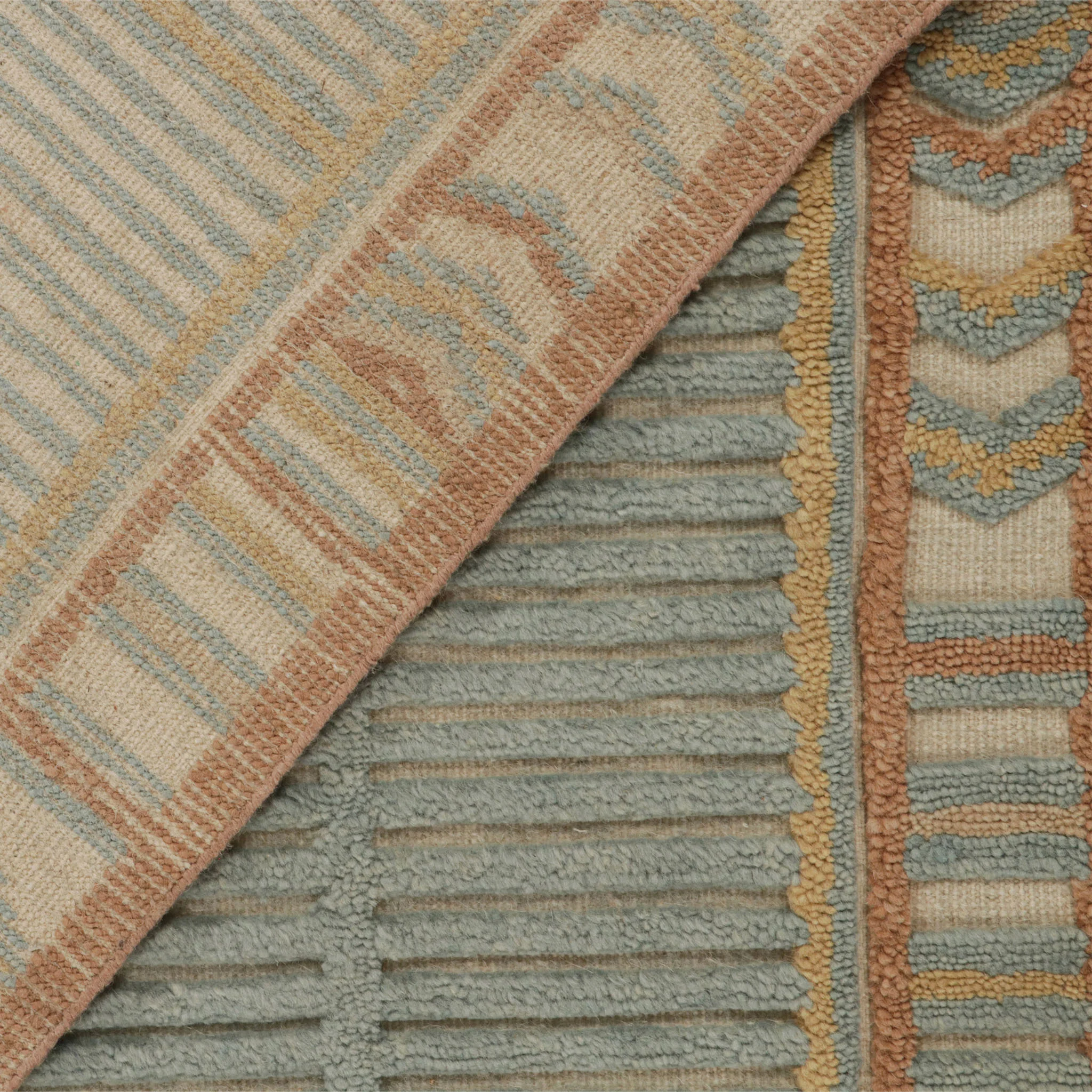 Blue Modern Wool Rug - 10'1" x 14'1" - Image 3