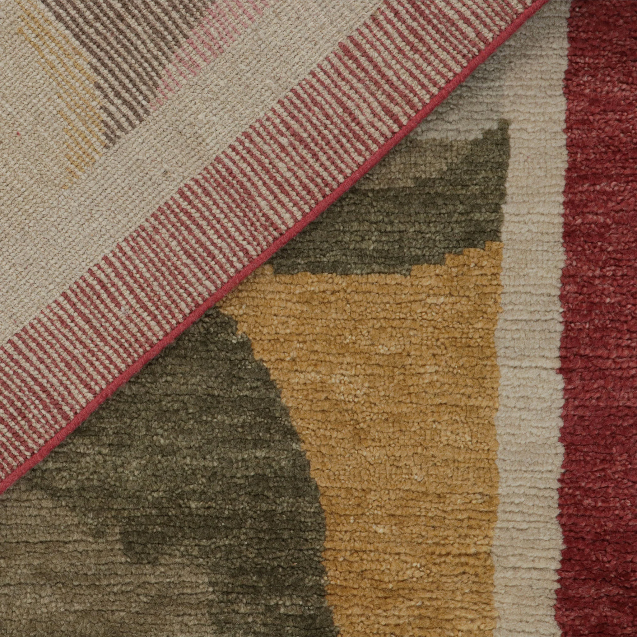 Multicolored Modern Floral Wool Rug - 8' x 9'11" - Image 8
