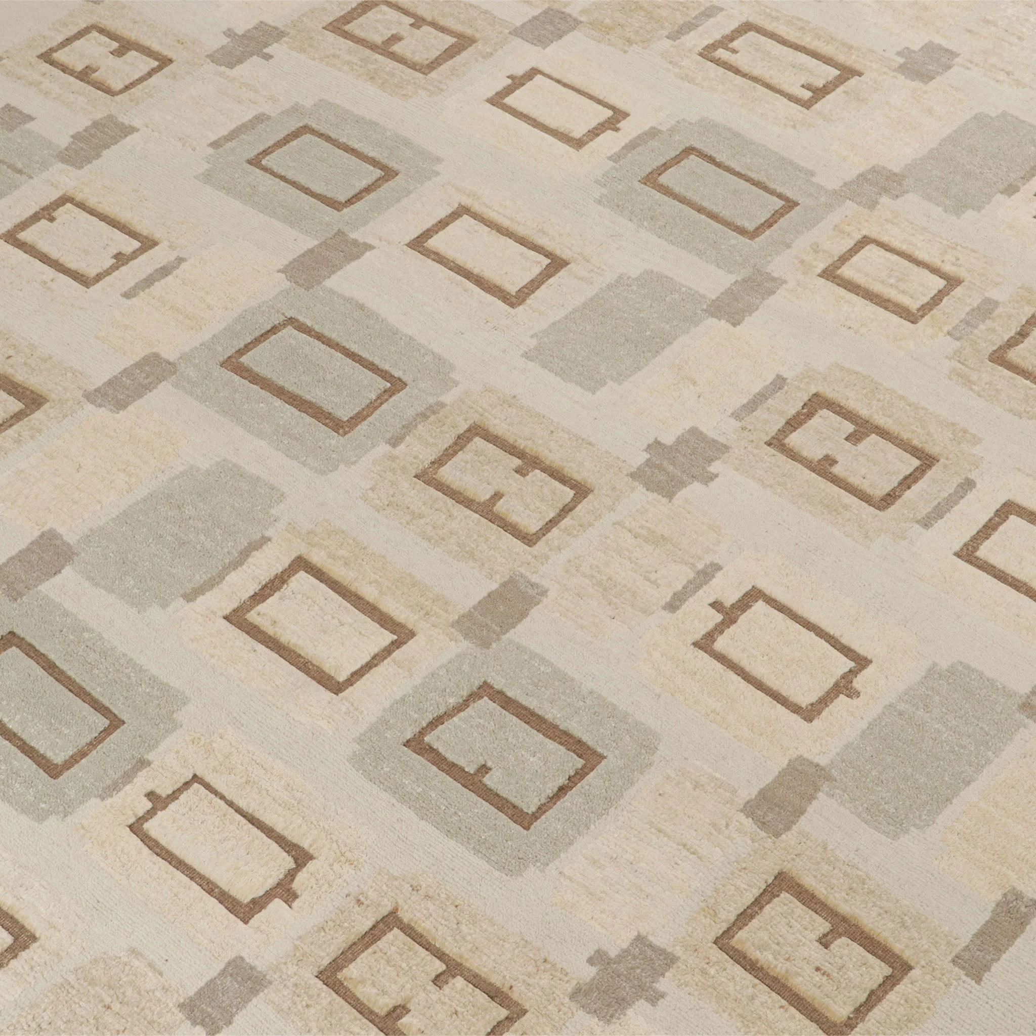 Natural Modern Wool Rug - 9' x 12' - Image 6