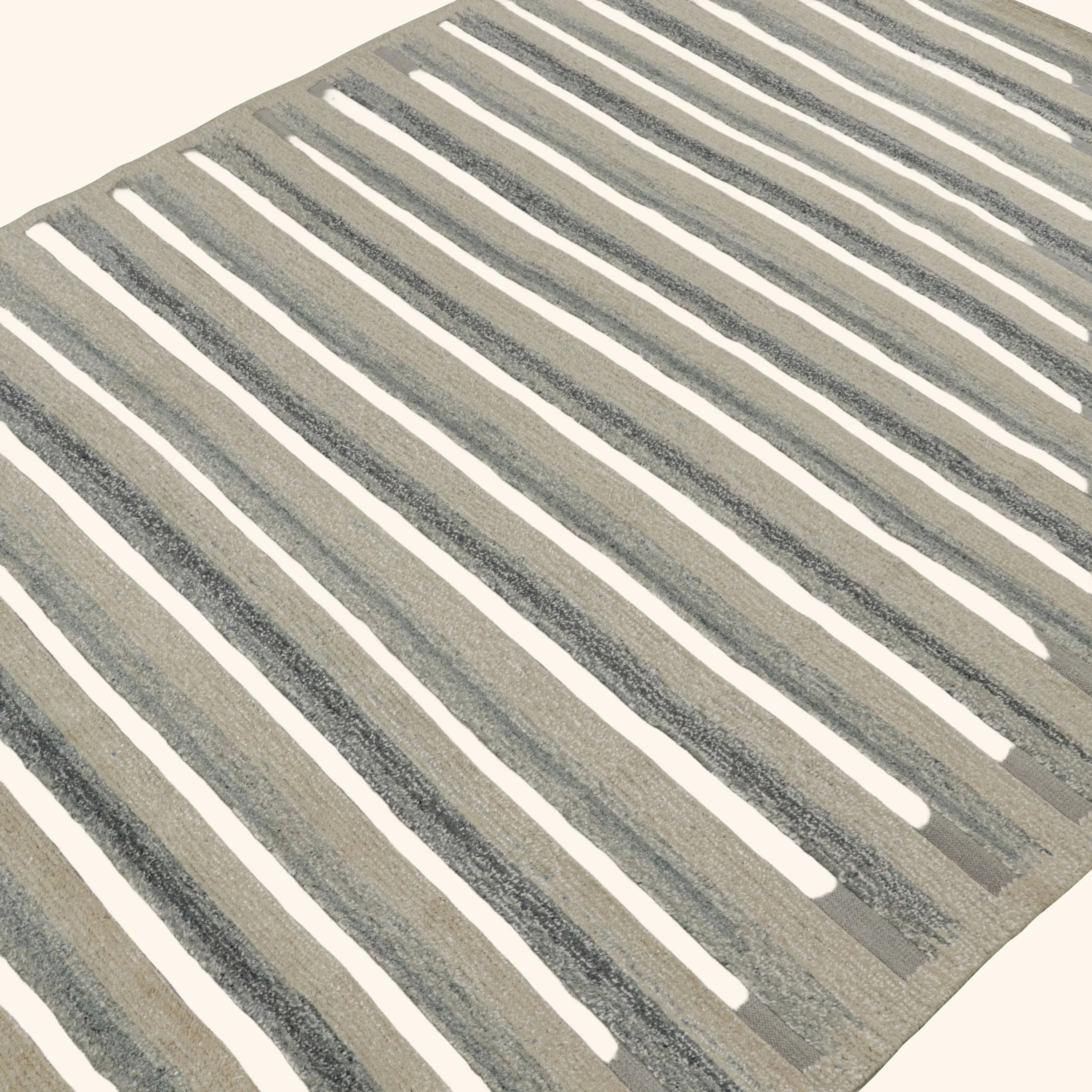 Grey Swedish Flatweave Rug - 9'2" x 12'4" - Image 2