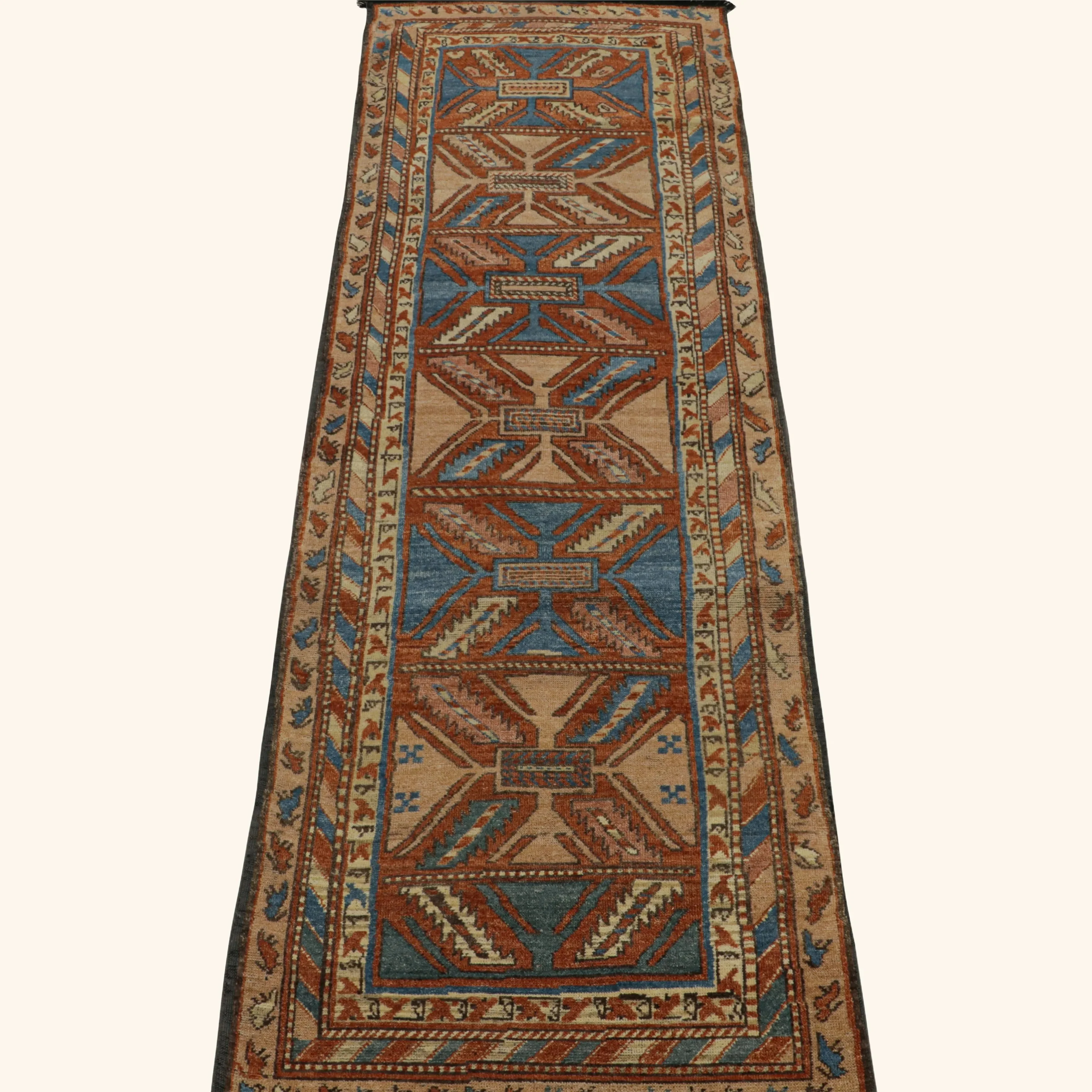 Brown Traditional Wool Runner - 3'3" x 10'4" - Image 3