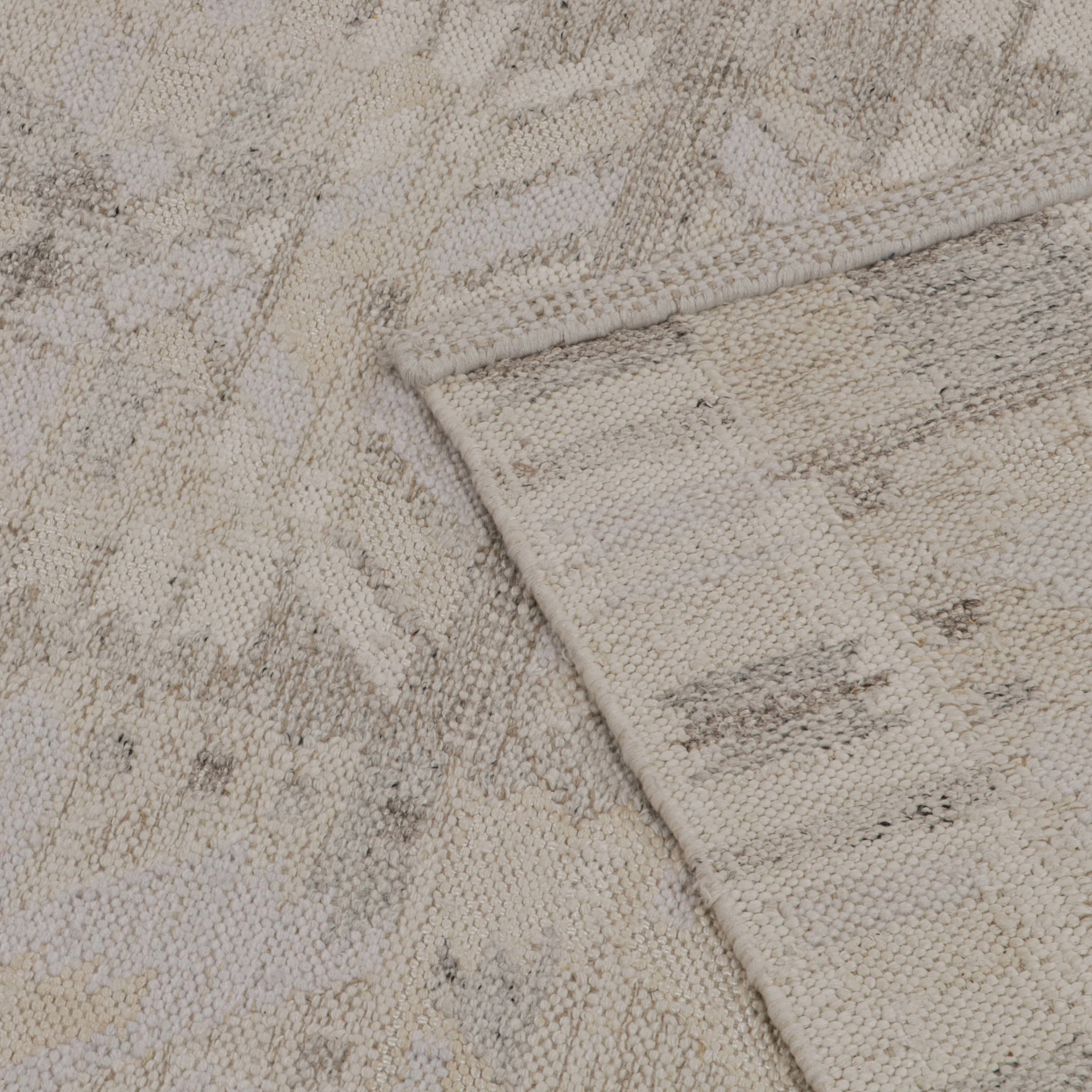 Grey Swedish Flatweave Wool Rug - 12'2" x 15'9" - Image 7