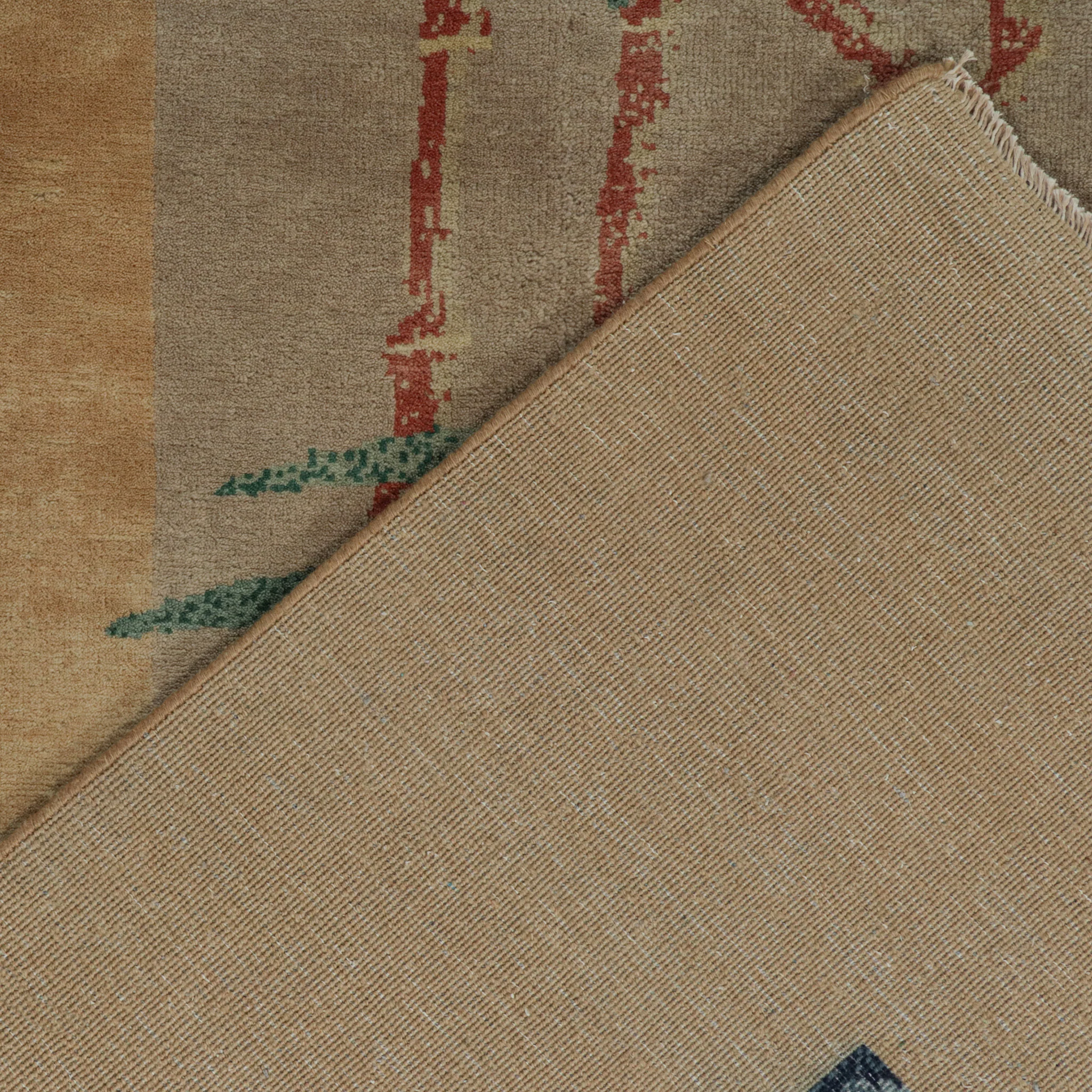 Yellow Traditional Wool Rug - 10'1" x 14' - Image 7