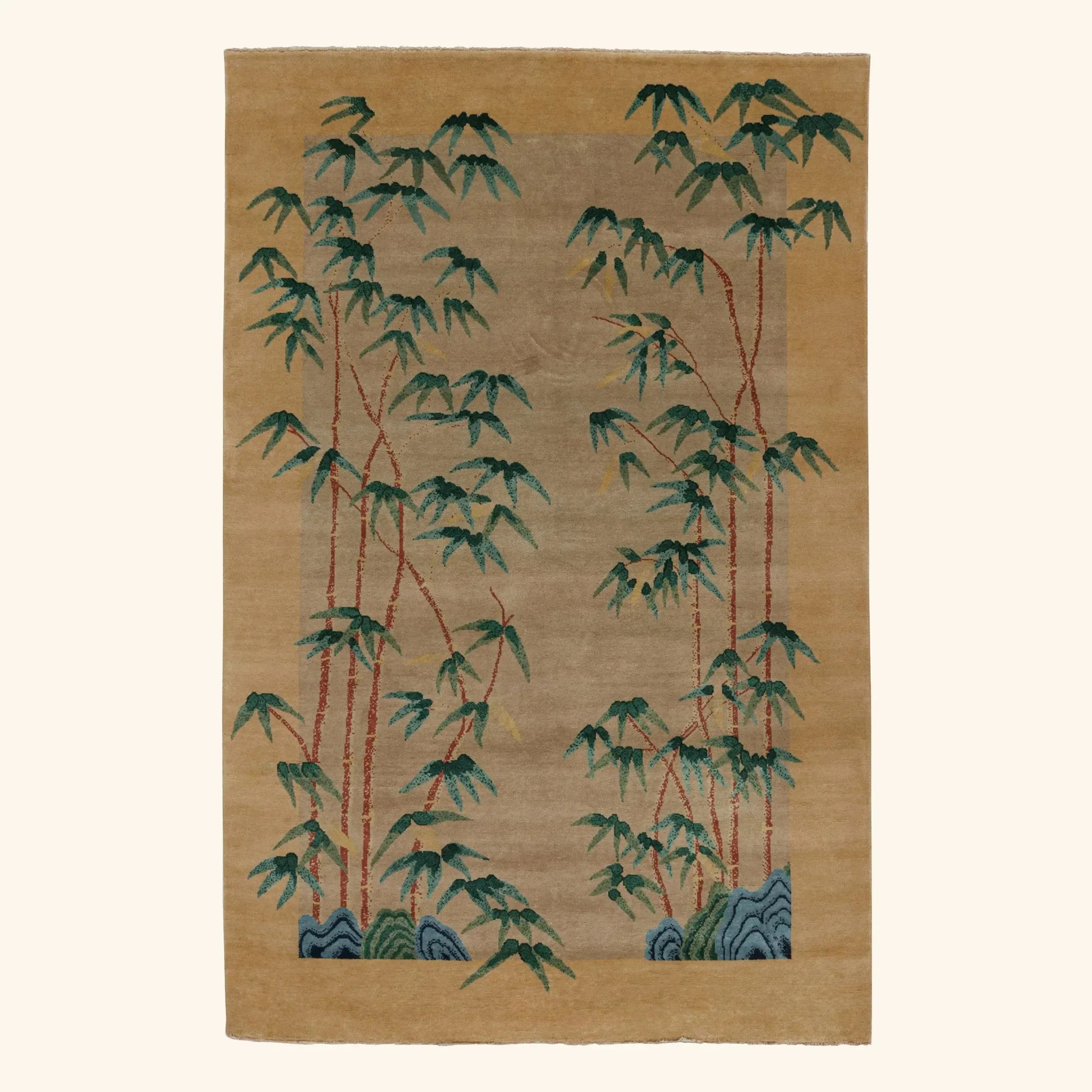 Brown Traditional Wool Rug - 6'1" x 9'1"
