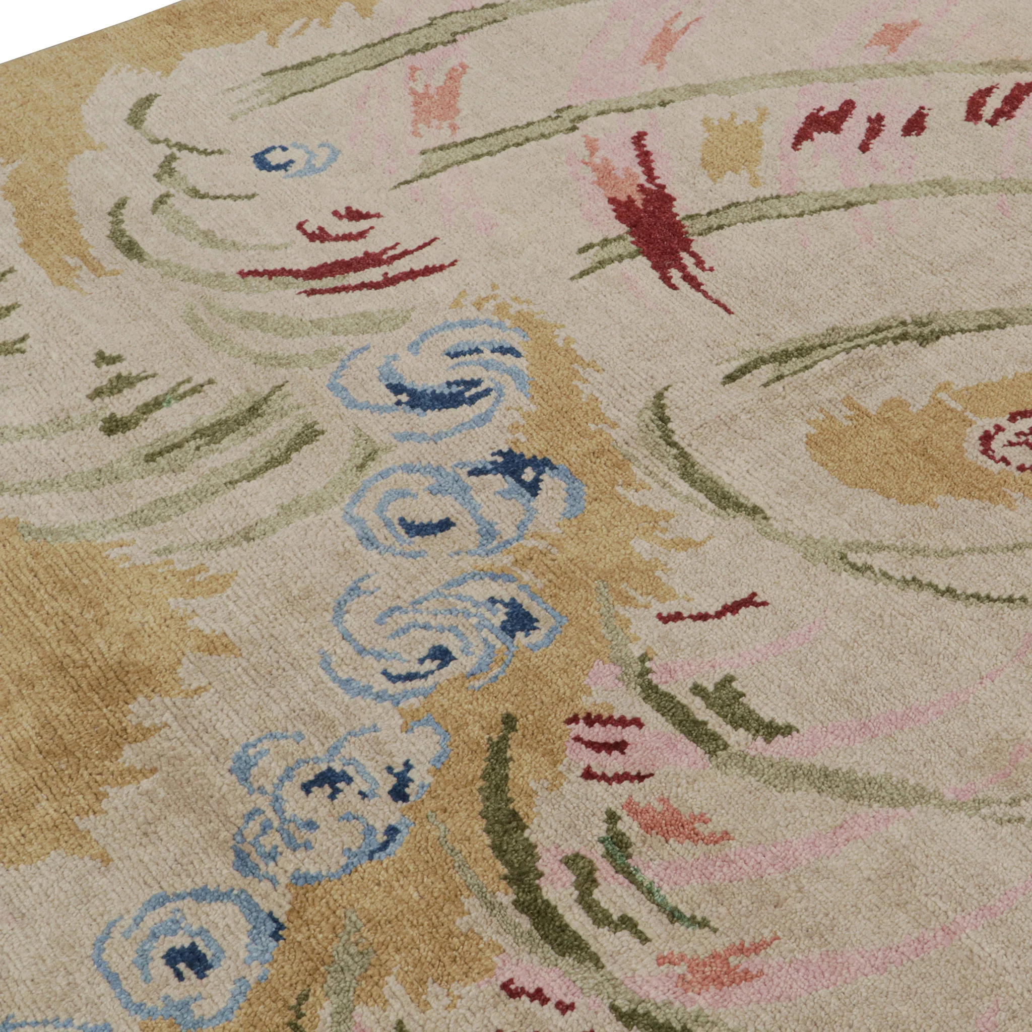 Multi Traditional Wool Rug - 6'9" x 9'6" - Image 4