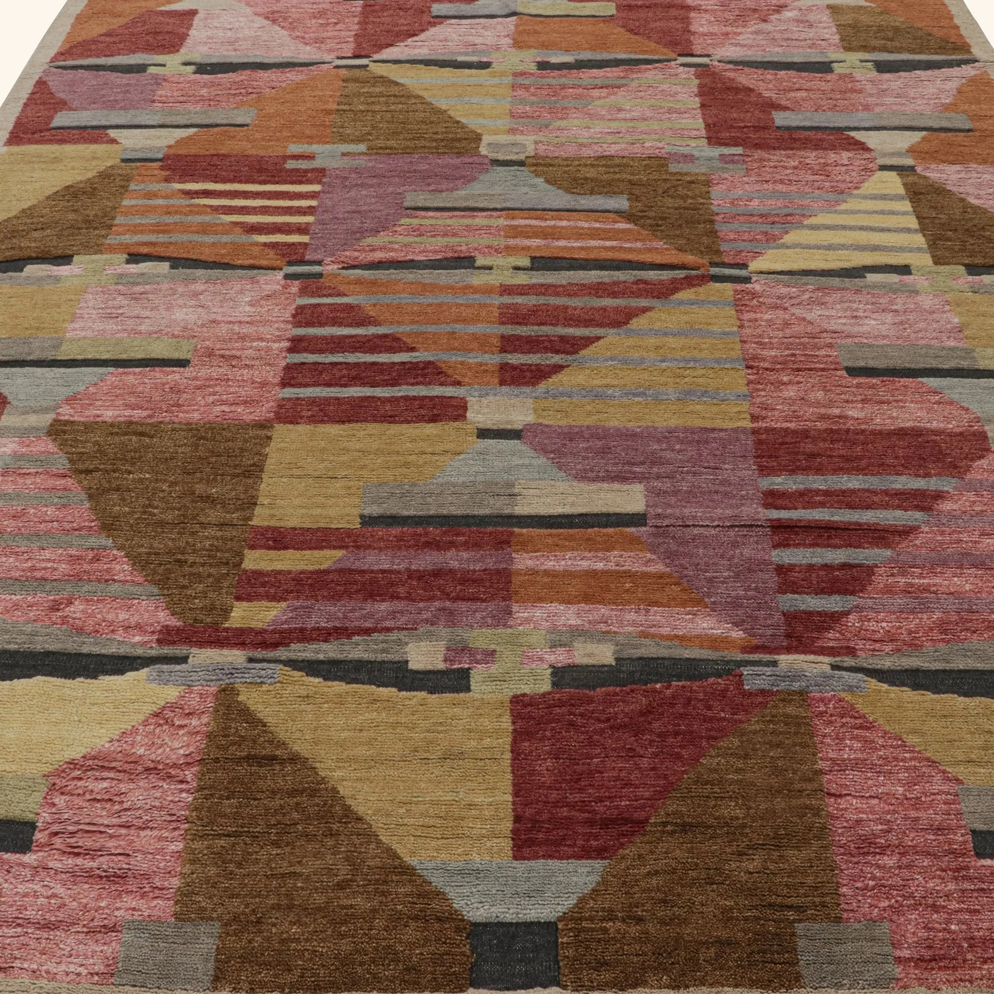 Pink Traditional Wool Rug - 7'11" x 9'10" - Image 3