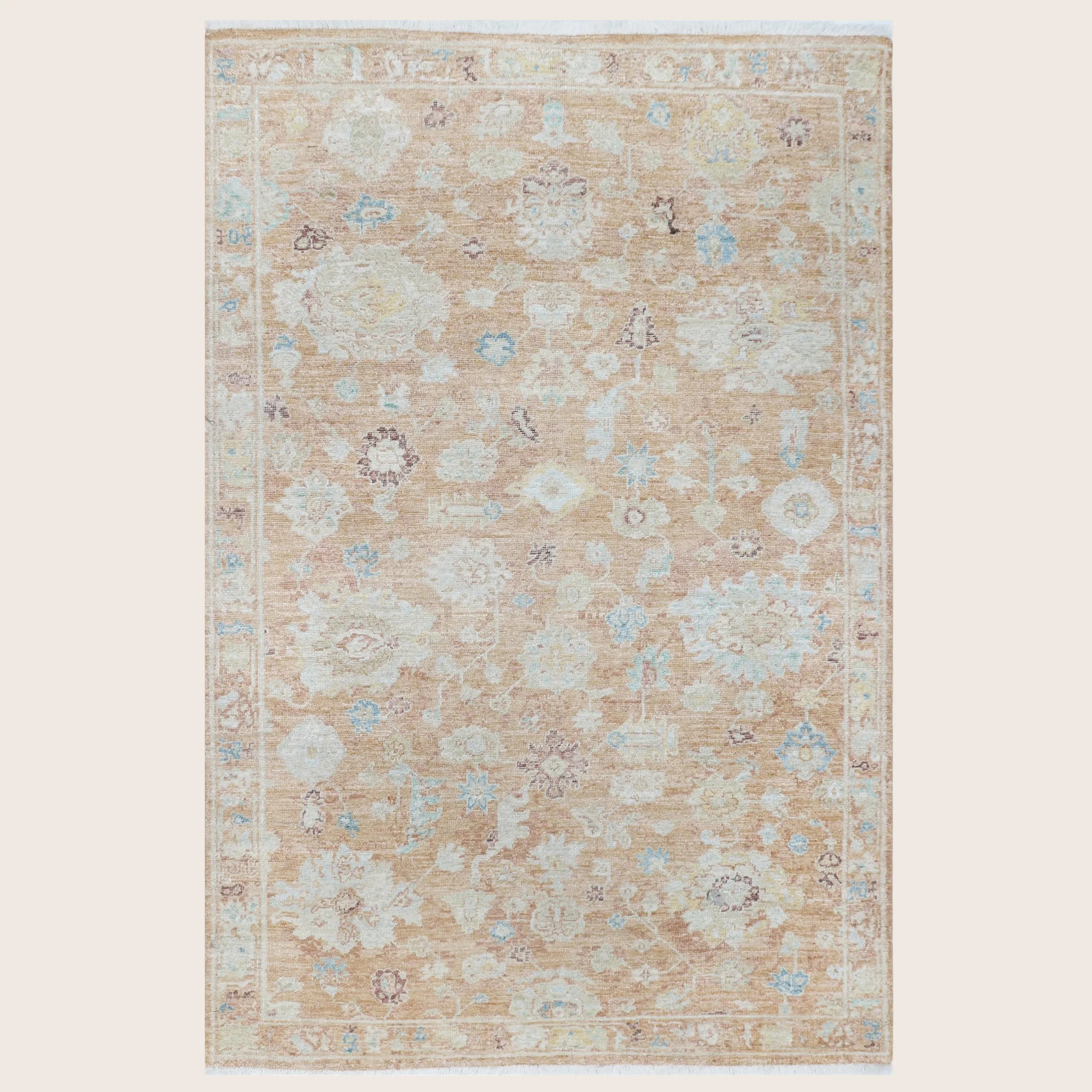 Rust Antique Revival Wool Silk Blend Rug - Image 6