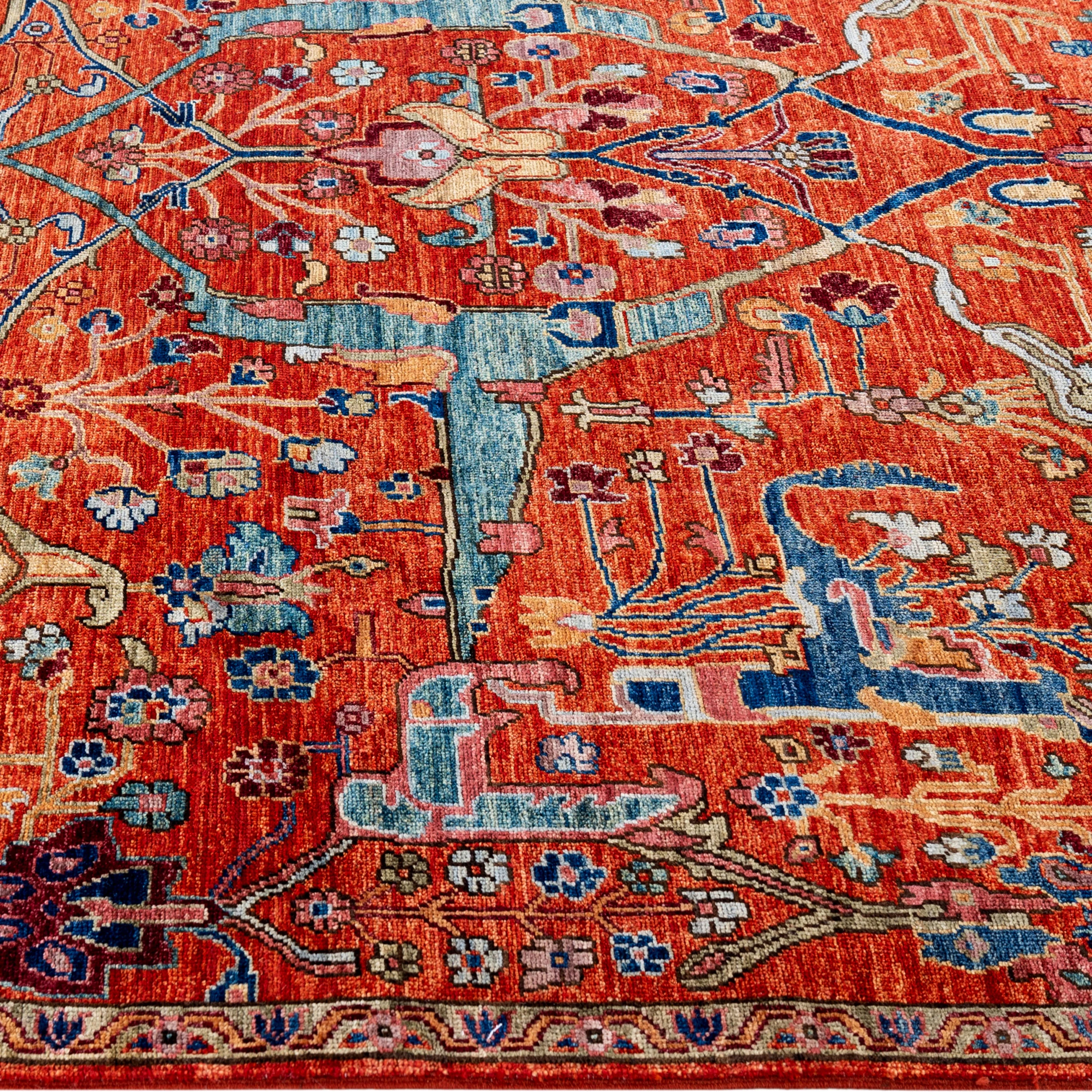 Rust Soluna Traditional Wool Rug - 6' x 8'4" - Image 4