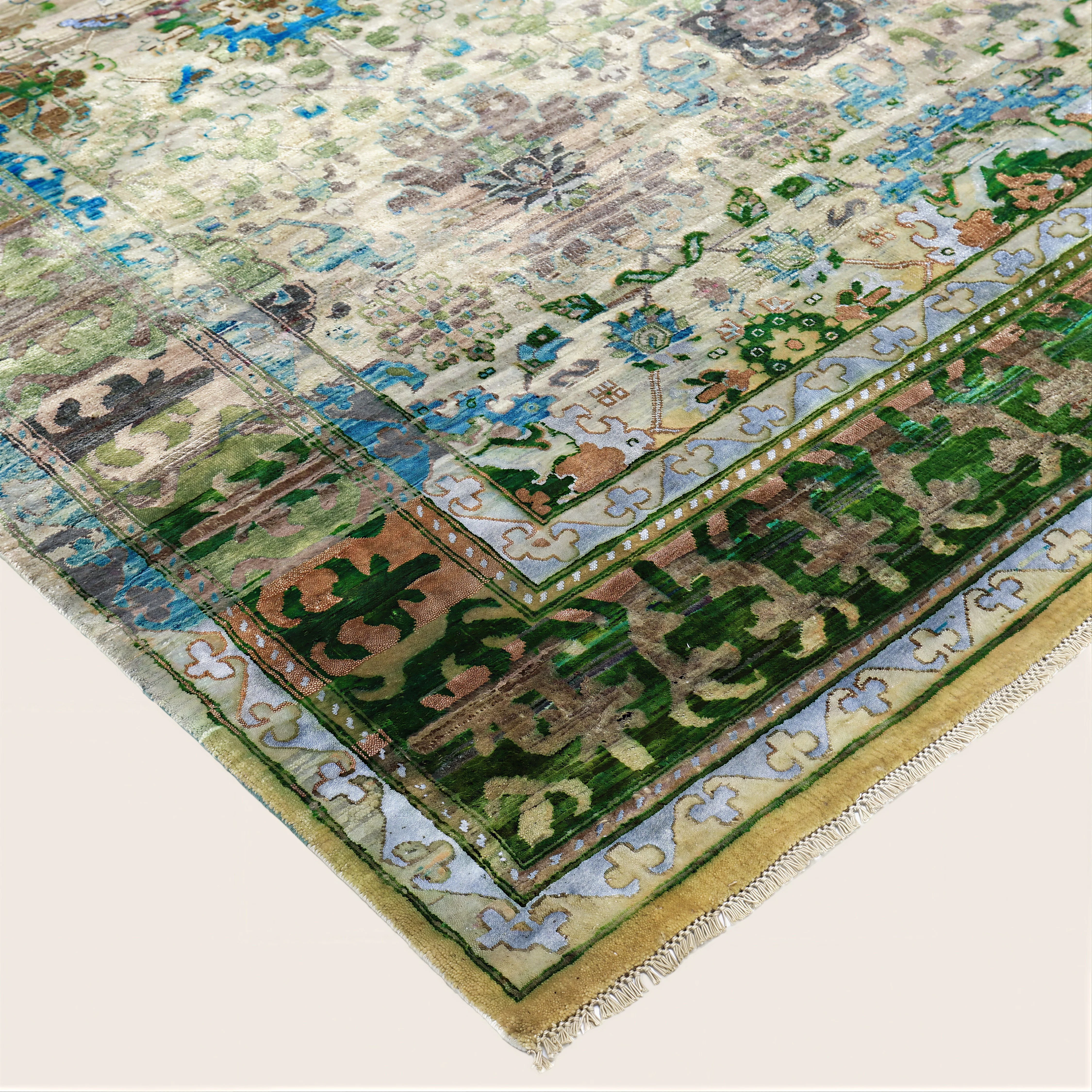 Sage Alchemy Traditional Silk Wool Blend Rug - 9'10" x 13'2" - Image 2