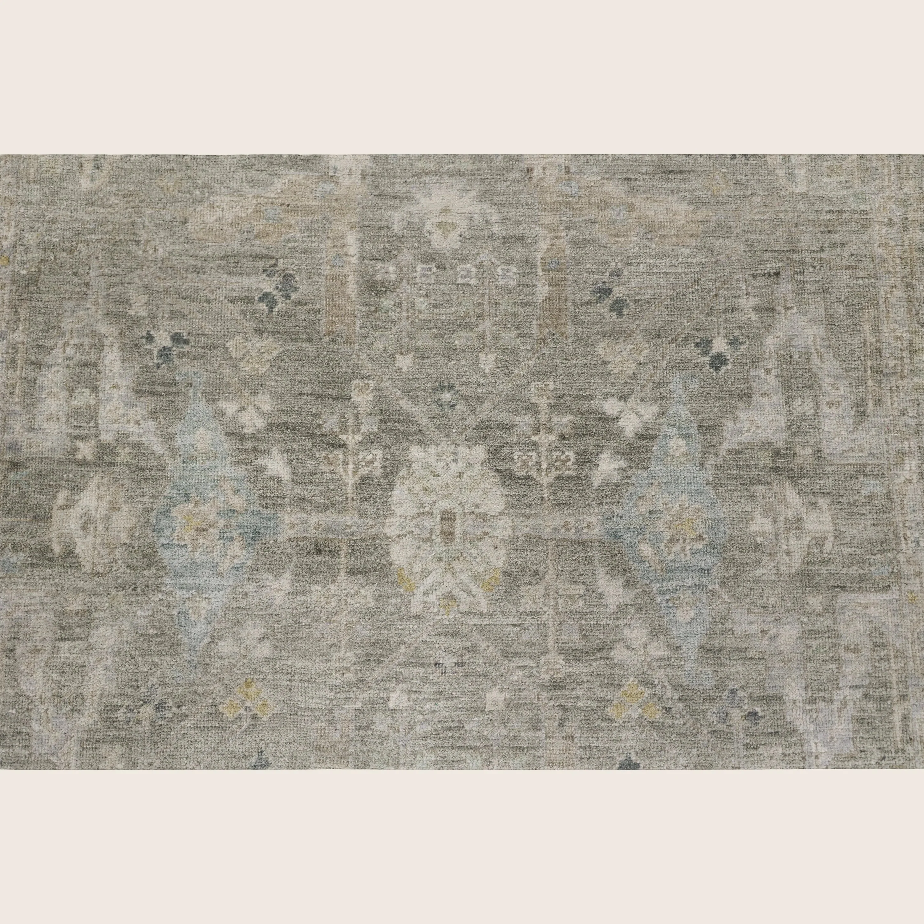 Sage Antique Revival Wool Silk Blend Rug - Image 2