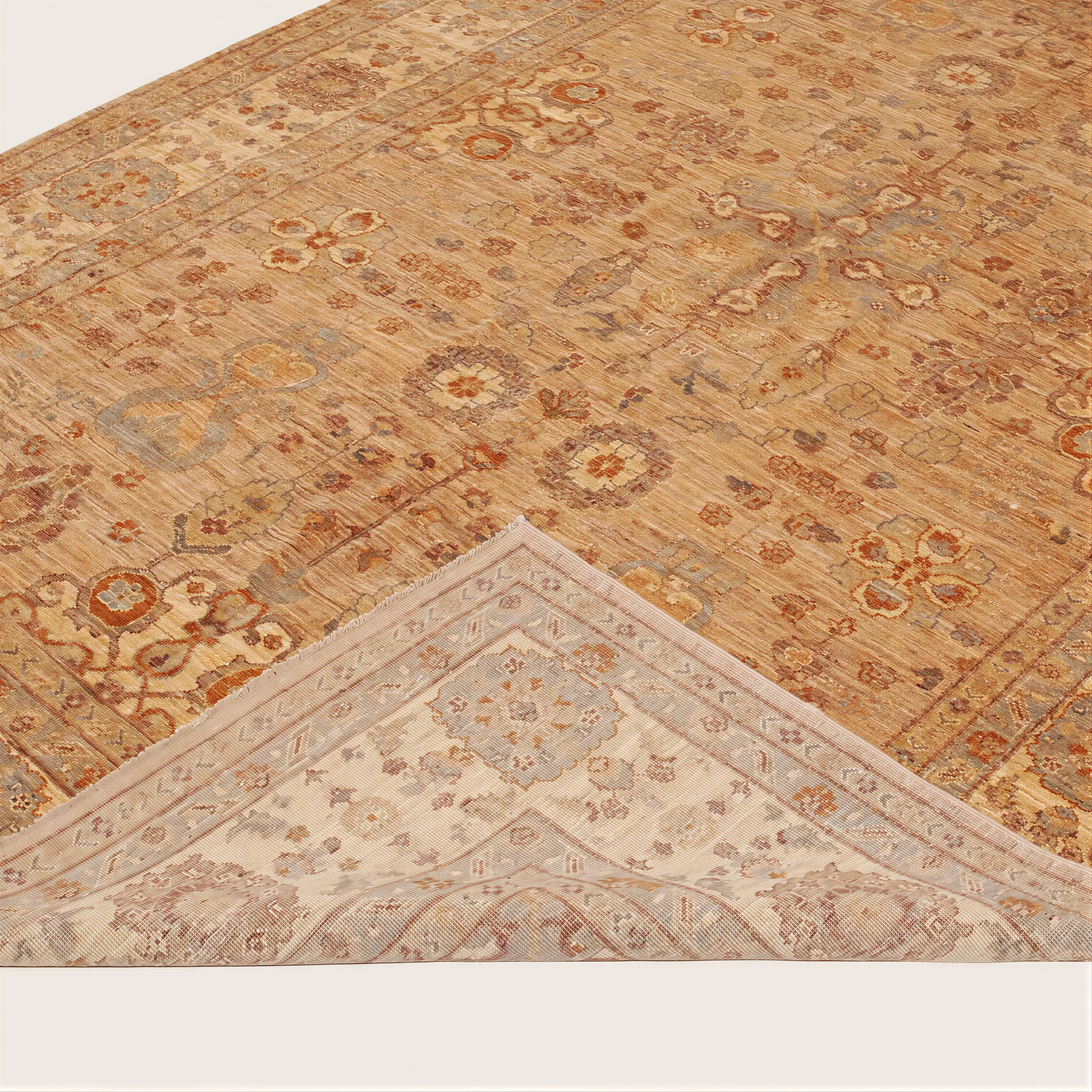 Gold Traditional Wool Runner - 6'4" x 33'4" - Image 4