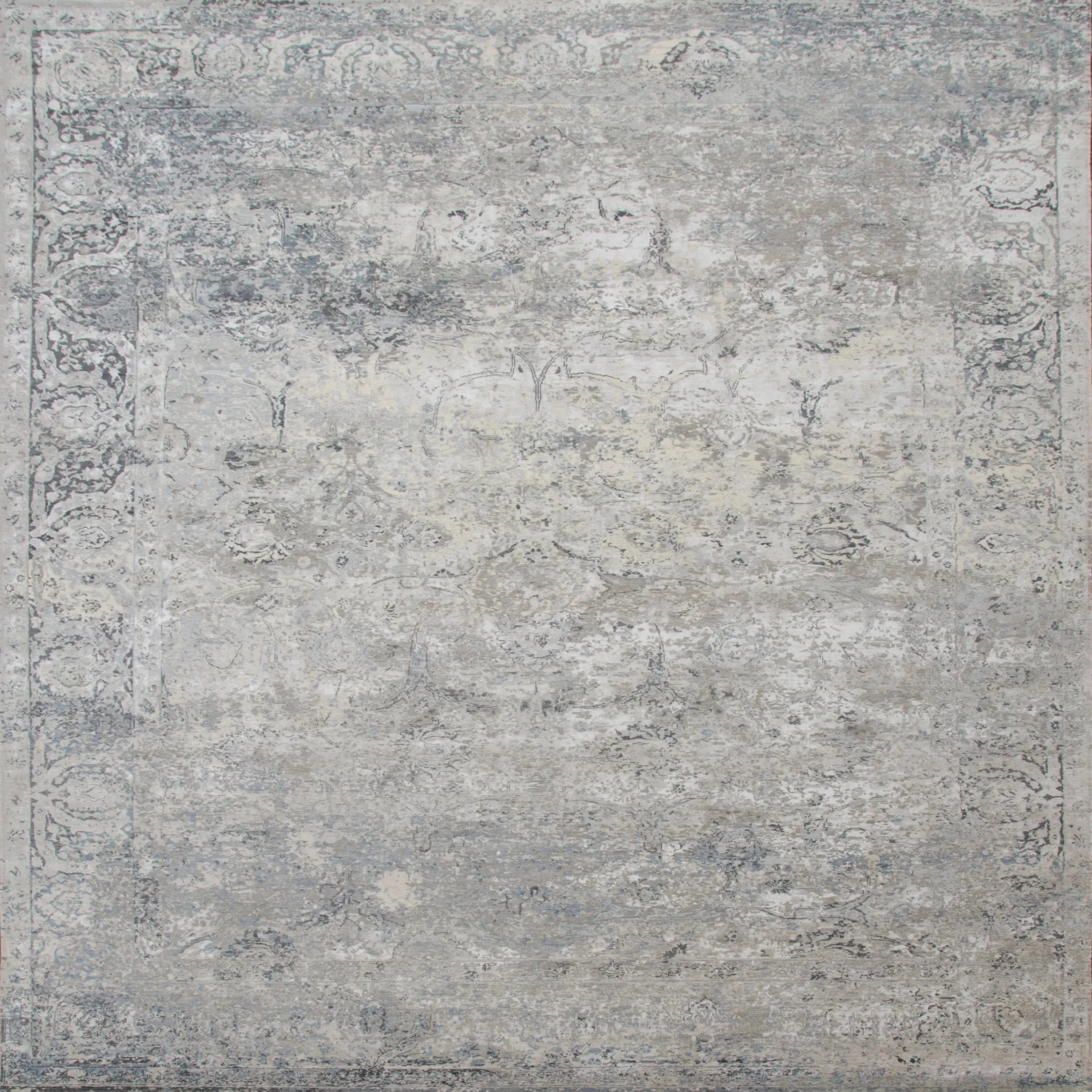 Grey Samoke Transitional Wool & Silk Rug - 9'1" x 12'1" - Image 3