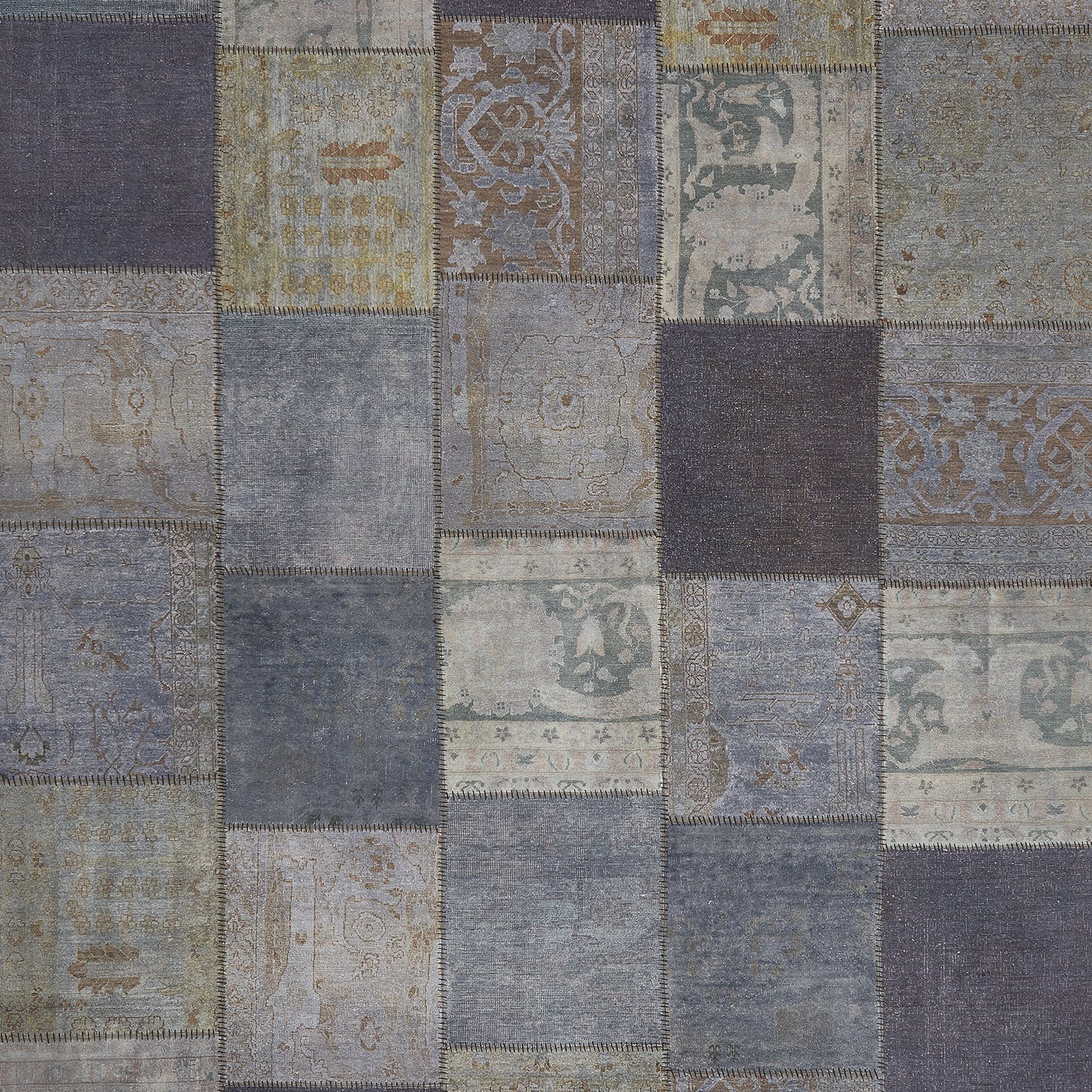 Grey Samsara Patchwork Wool Rug - 8'11" x 12'3" - Image 2