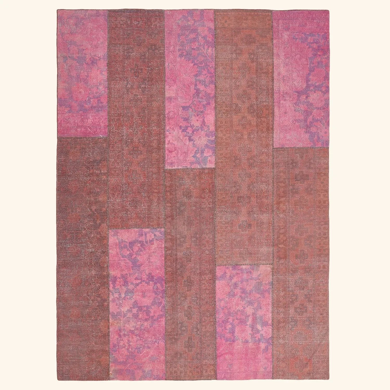 Pink Samsara Patchwork Rug - 8'9" x 11'10"