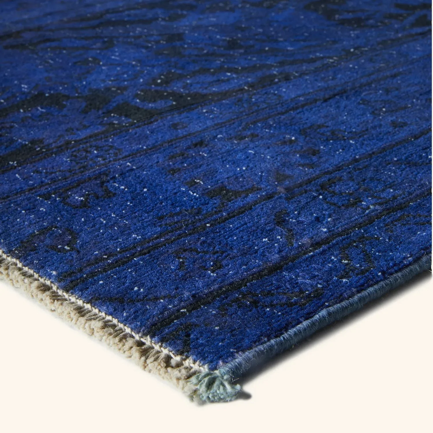 Blue Samsara Wool Runner - 4'4" x 6' - Image 3