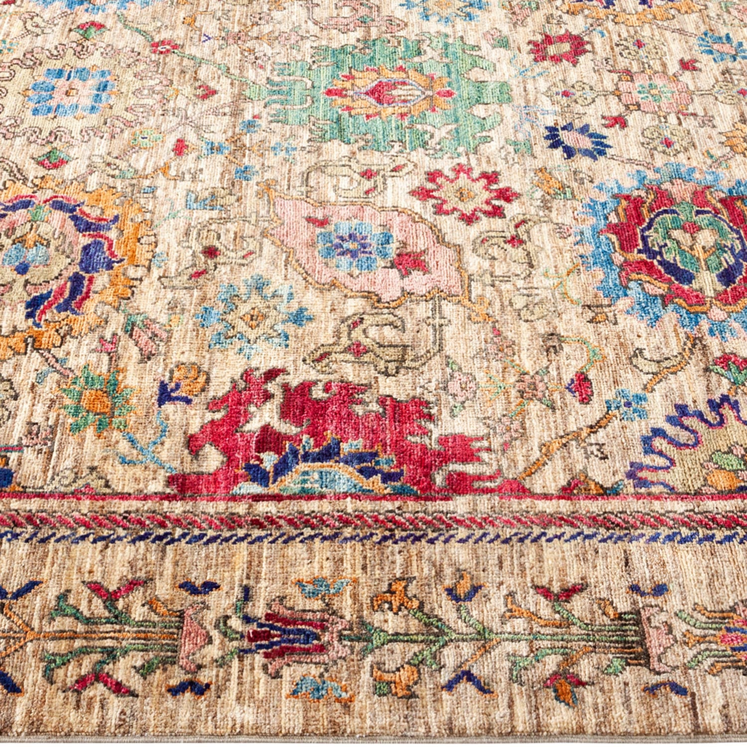 Multicolored Traditional Wool Rug - 8'5" x 5'8" - Image 5