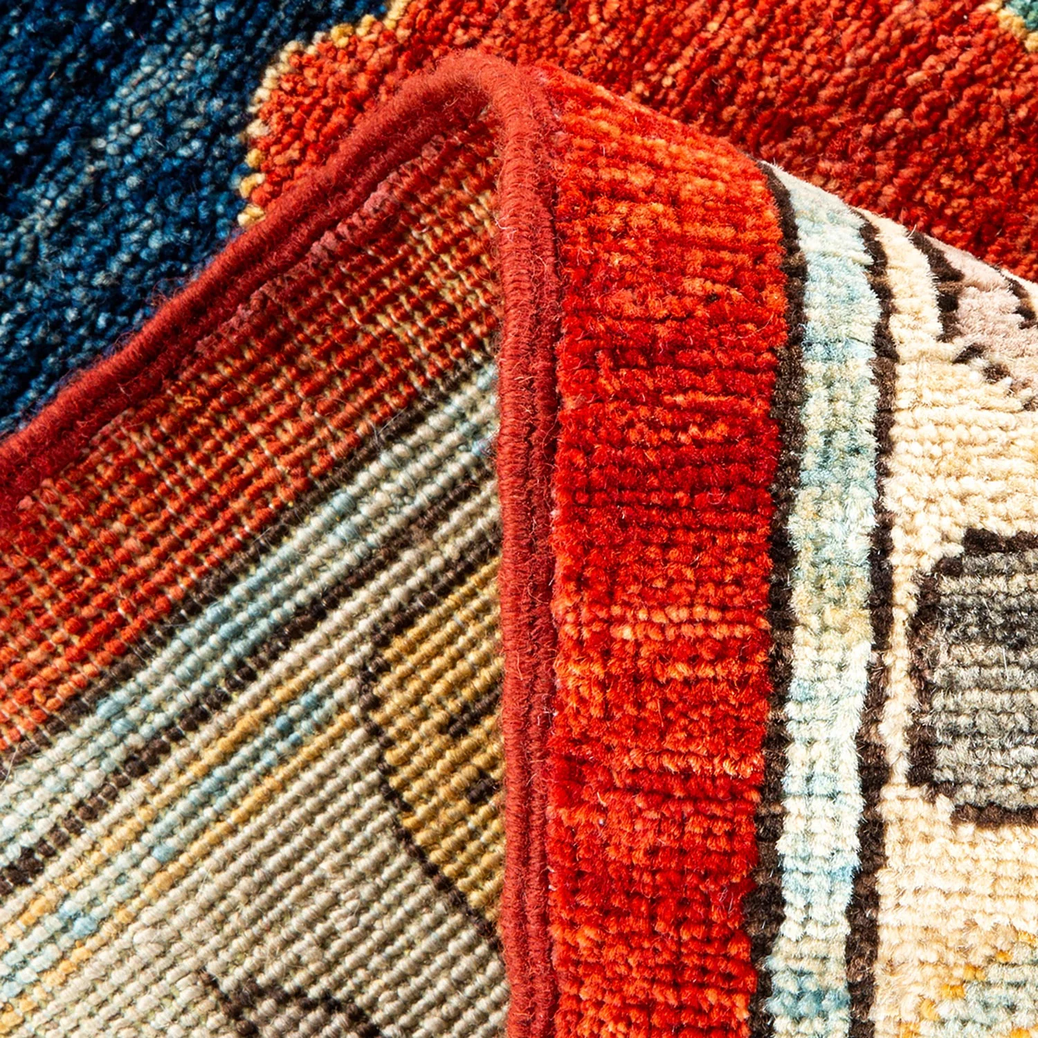Orange Traditional Wool Rug - 9'10" x 13'7" - Image 7
