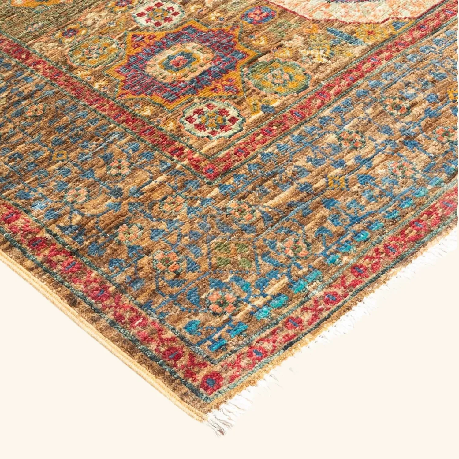 Multicolored Traditional Wool Rug - 3'4" x 4'11" - Image 2