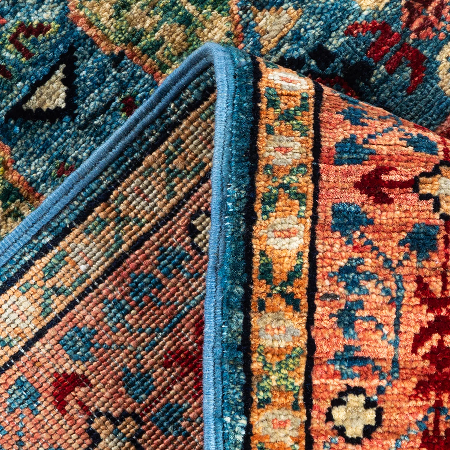 Blue Traditional Wool Rug - 3'4" x 4'9" - Image 6