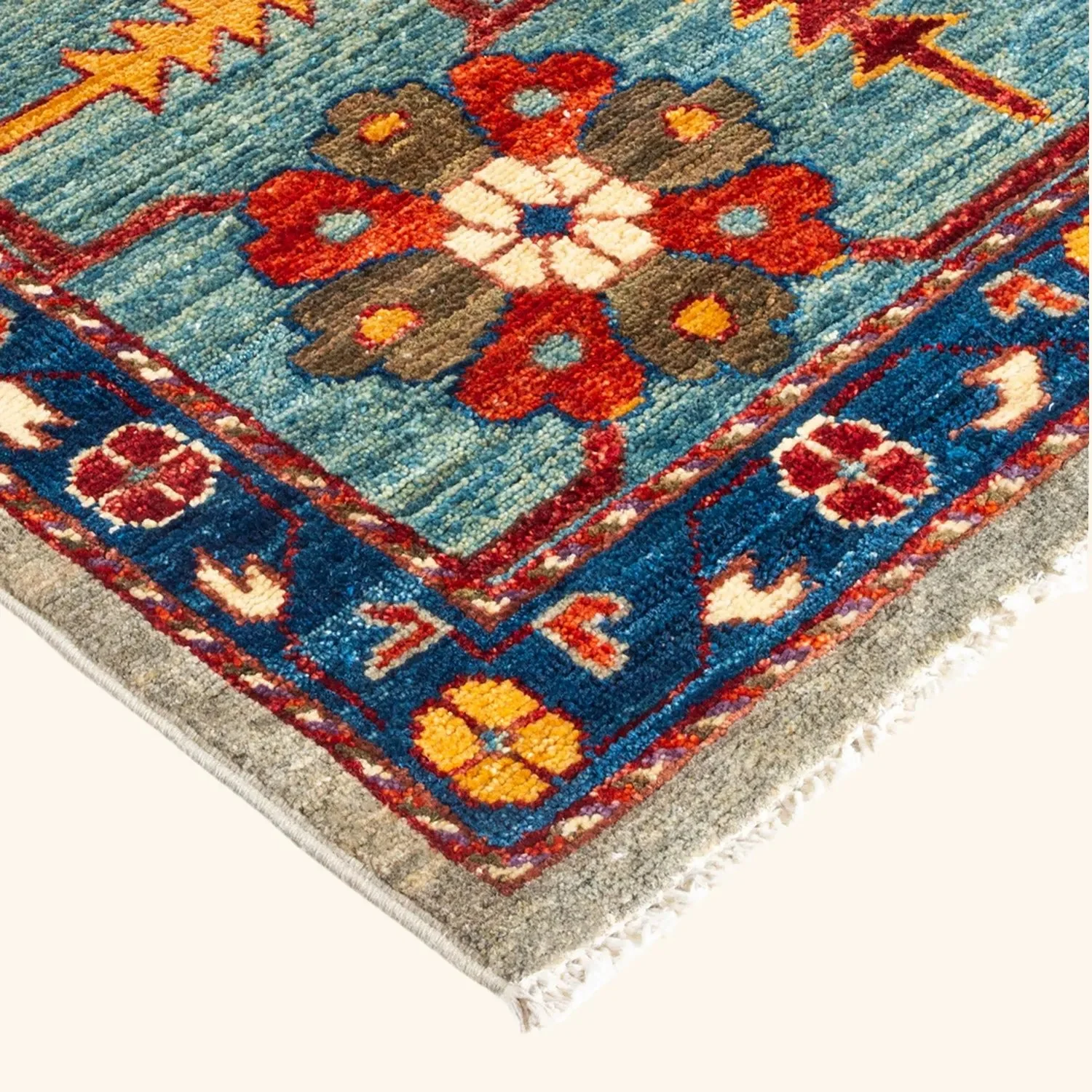 Multicolored Traditional Wool Rug - 9'8" x 13'5" - Image 2