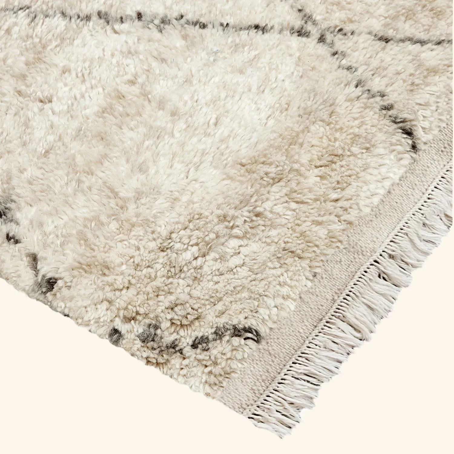 Ivory Moroccan Wool Blend Rug - 9' x 12' - Image 2