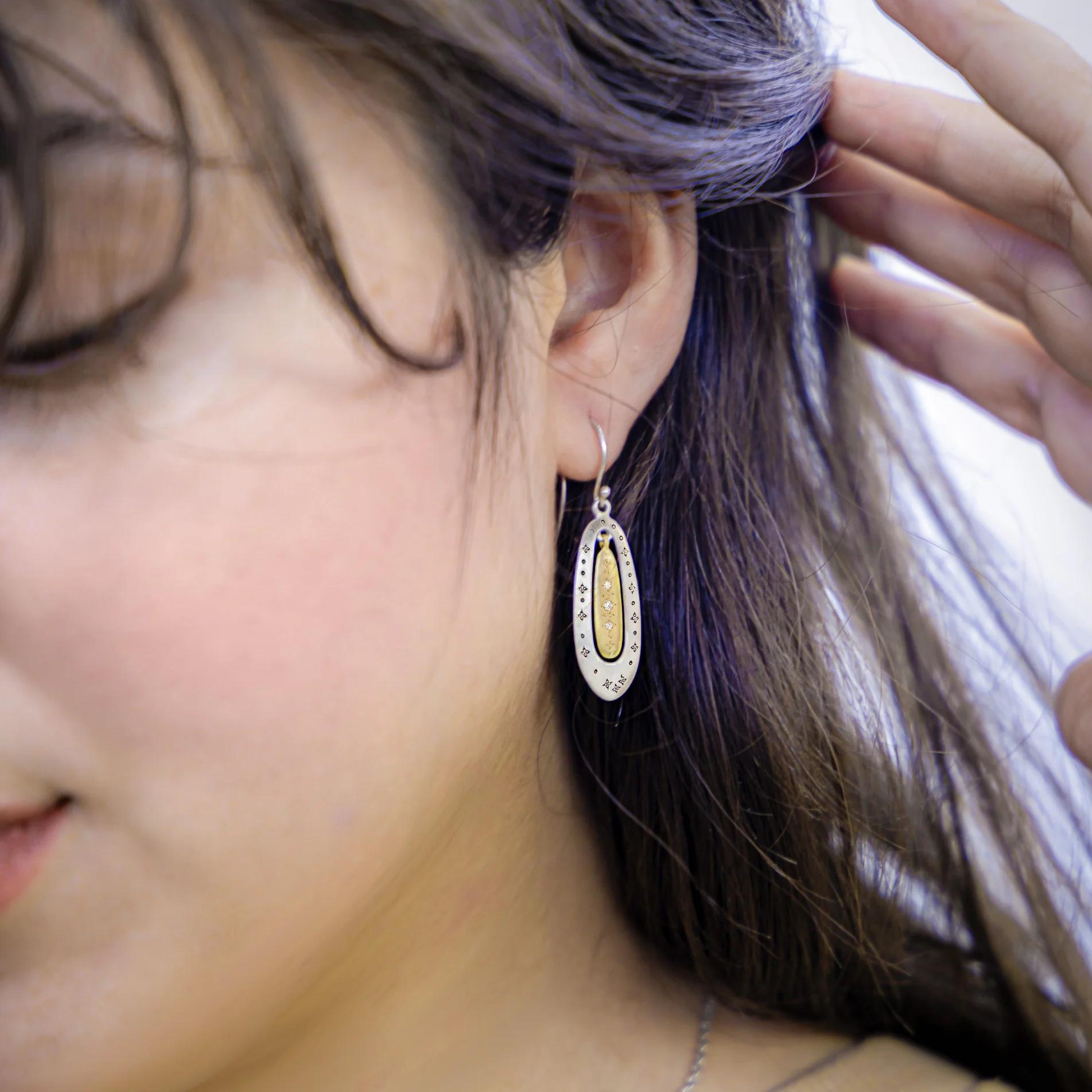 Shooting Star Diamond Earrings - Image 2