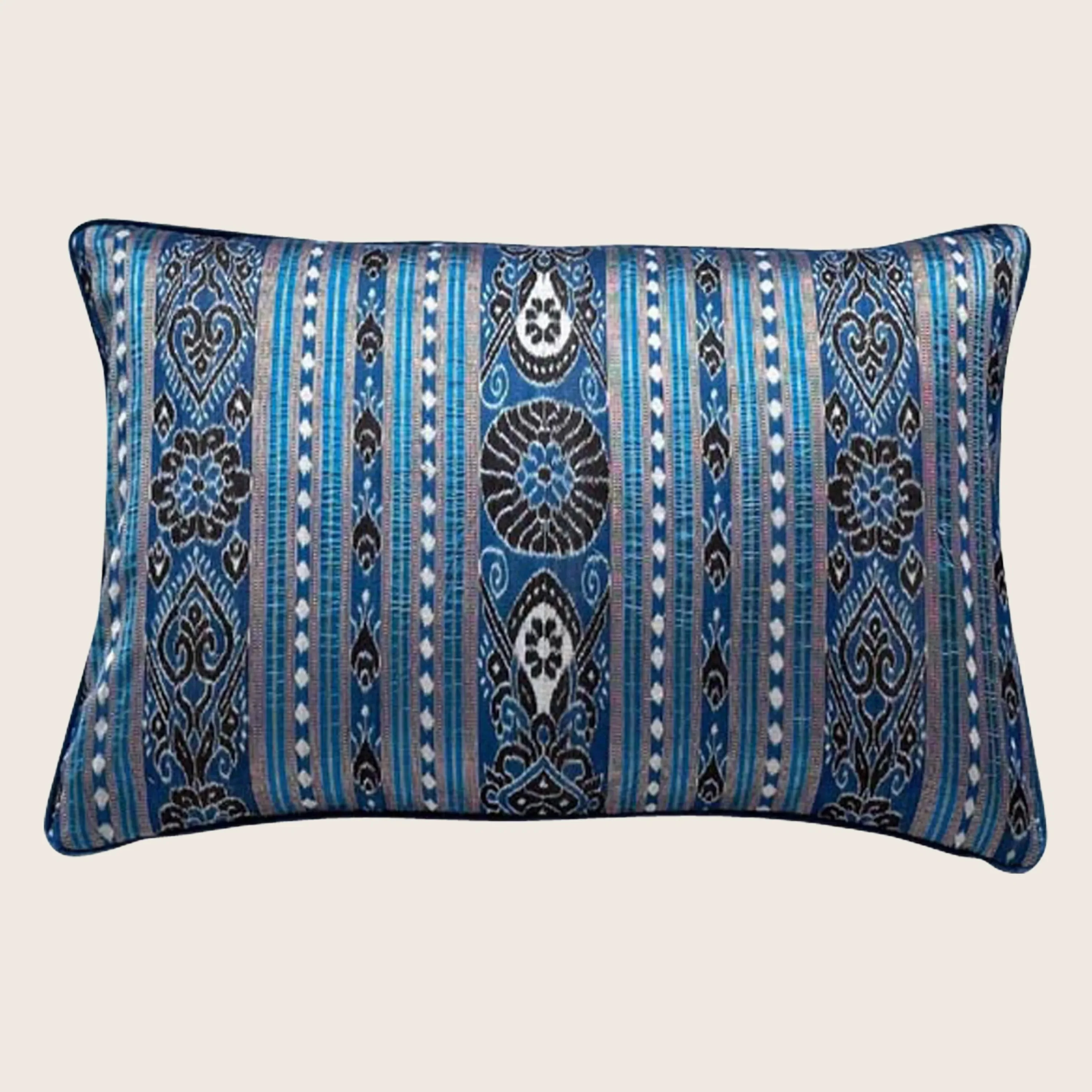Silk Ikat Sari Lumbar Pillow