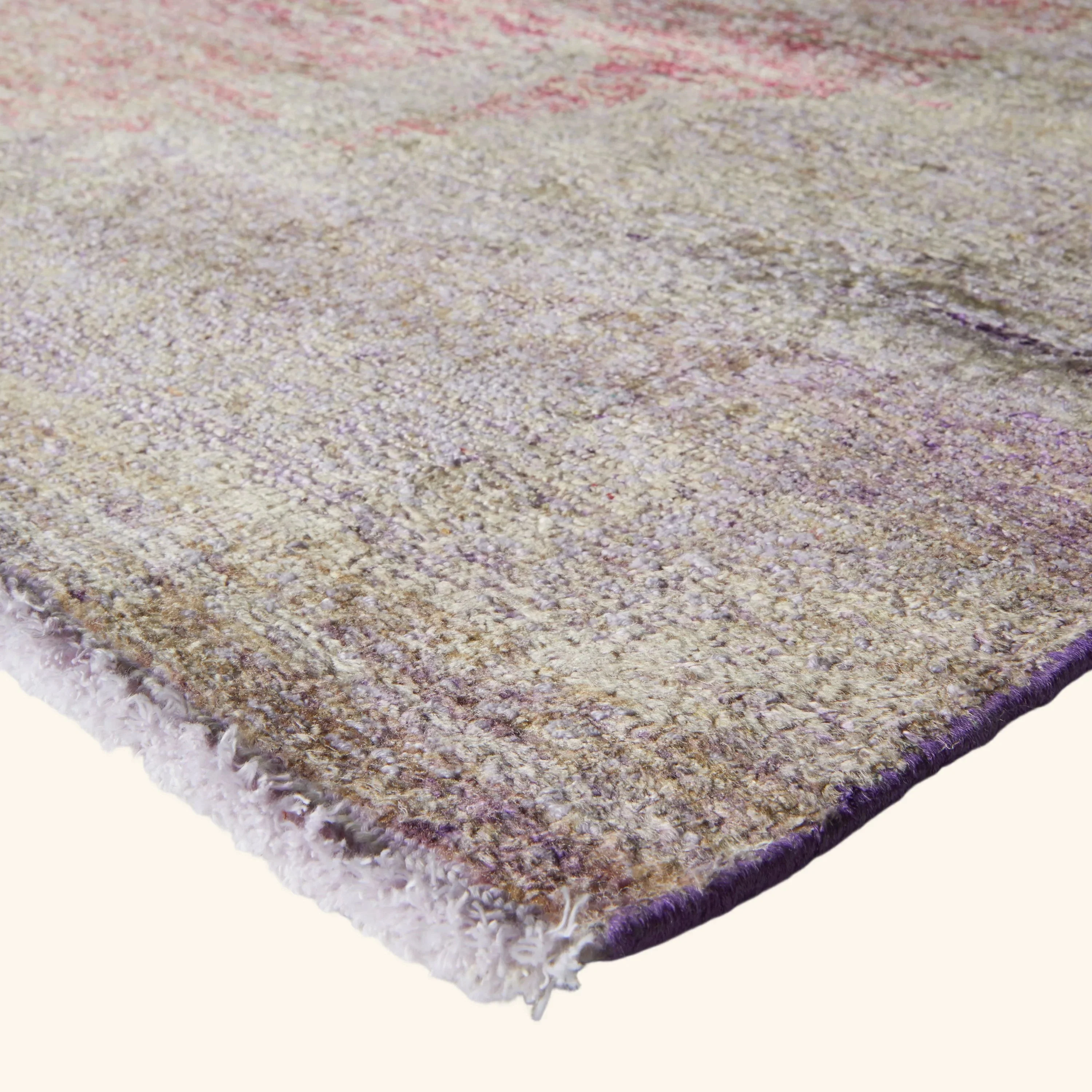 Multicolored Transitional Silk Rug - 8'9" x 11'11" - Image 4