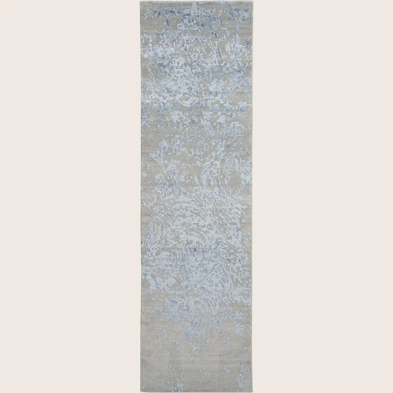 Blue Essentials Modern Bamboo Silk Wool Blend Rug - Image 2