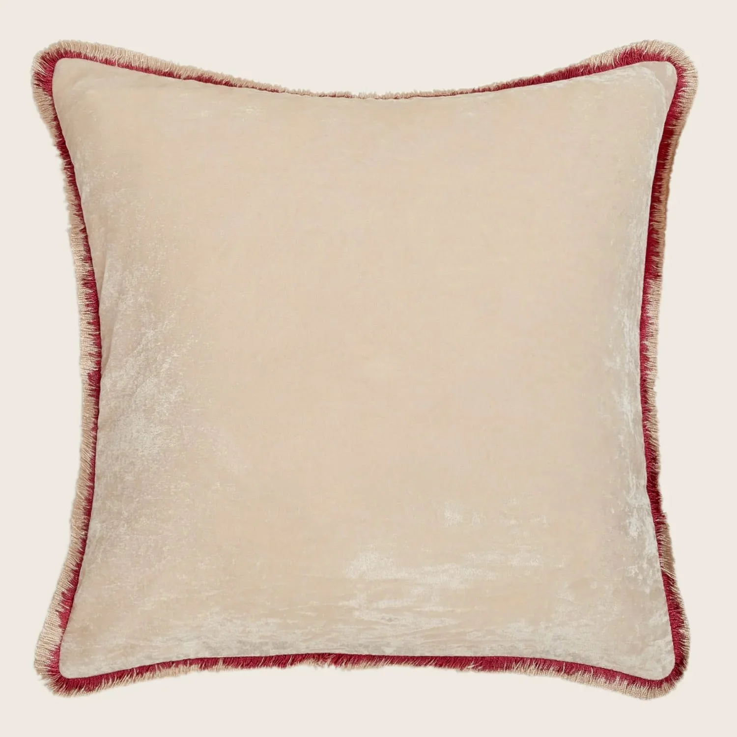 Silk Velvet Fringe Pillow - Image 7