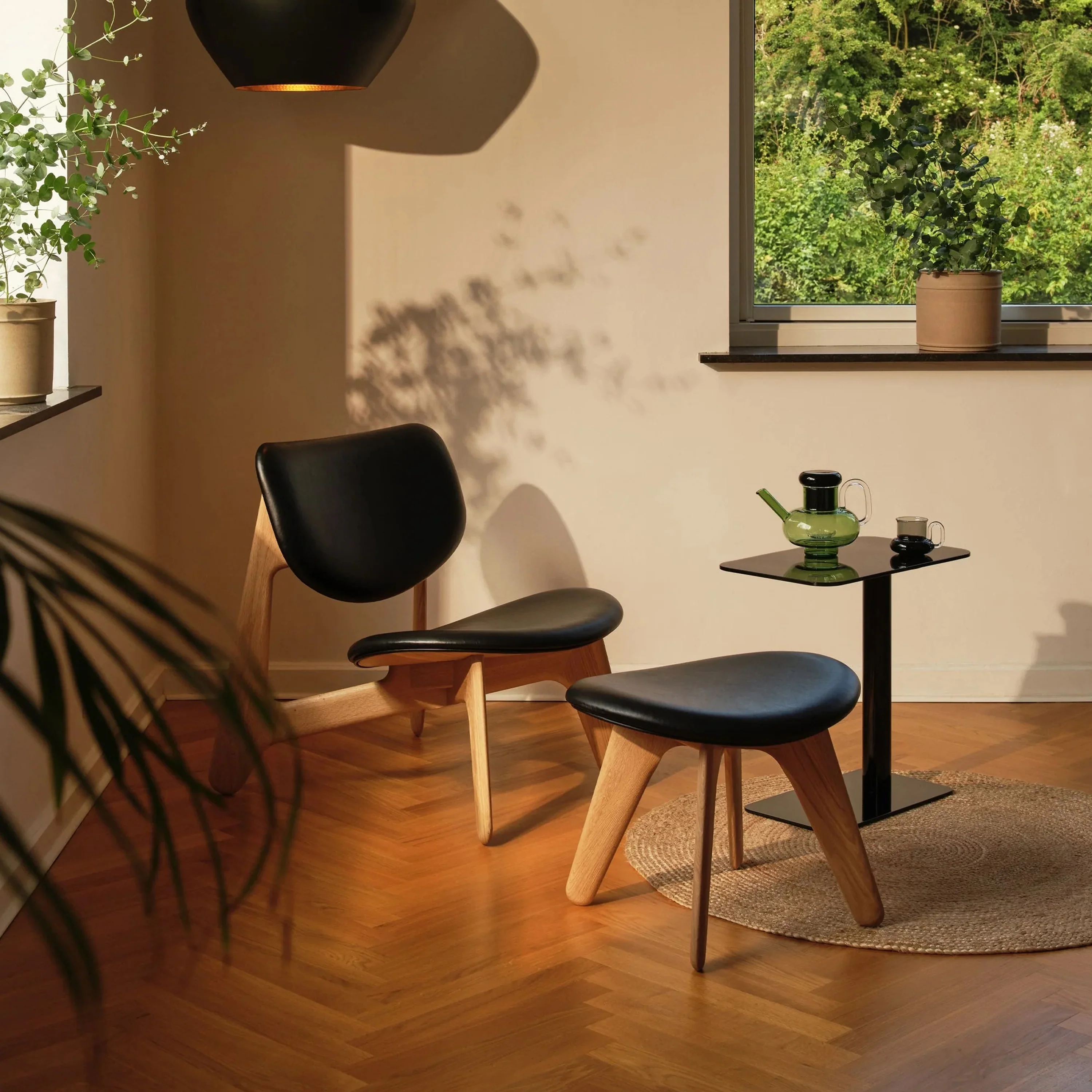 Slab Leather Lounge Chair - Image 2