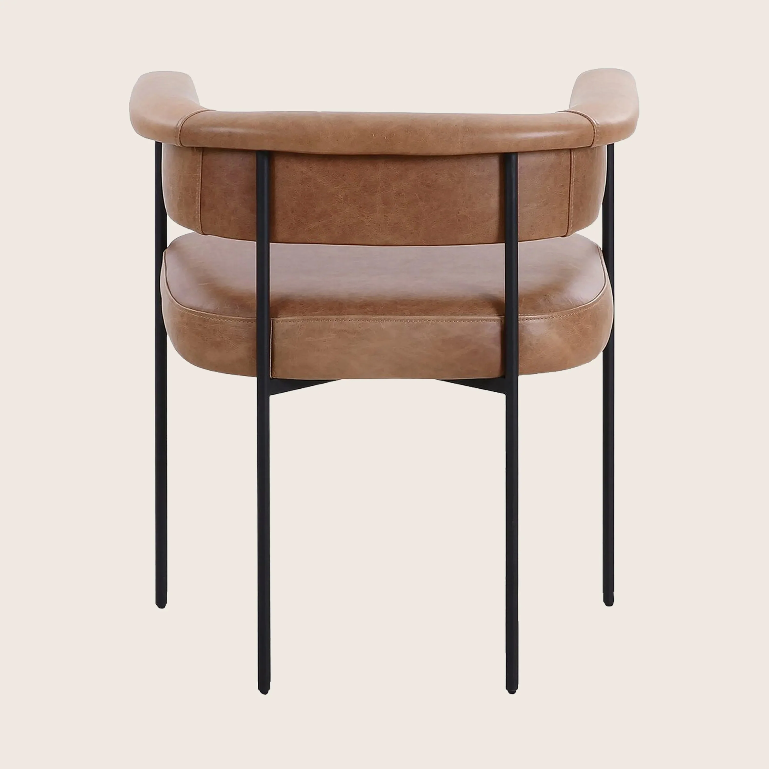 Slim Leather Dining Chair - Image 5