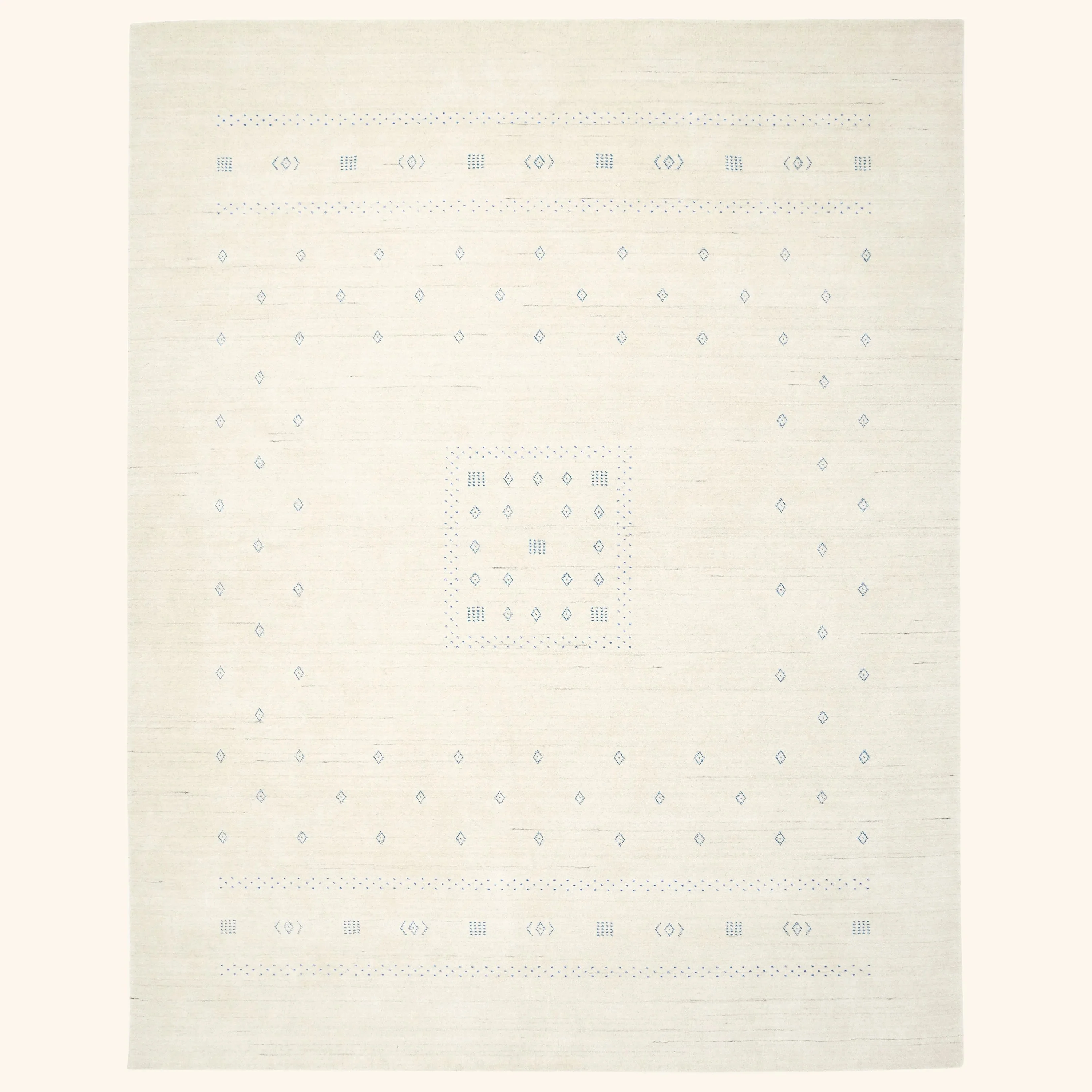 Snow Brown Solid Indo Gabbeh Wool Rug - 9' x 12'