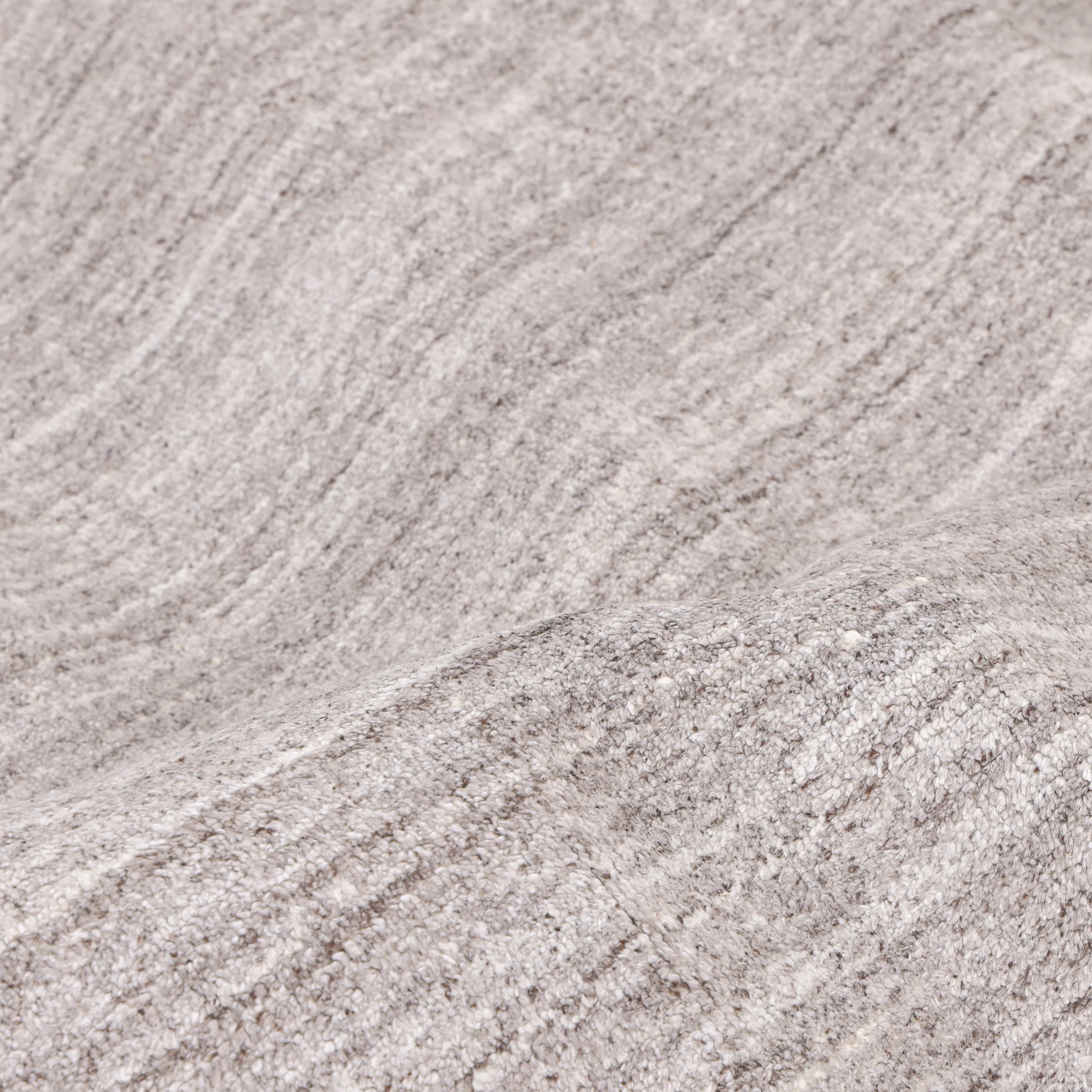 Grey Solid Wool Art Silk Blend Rug - Image 2