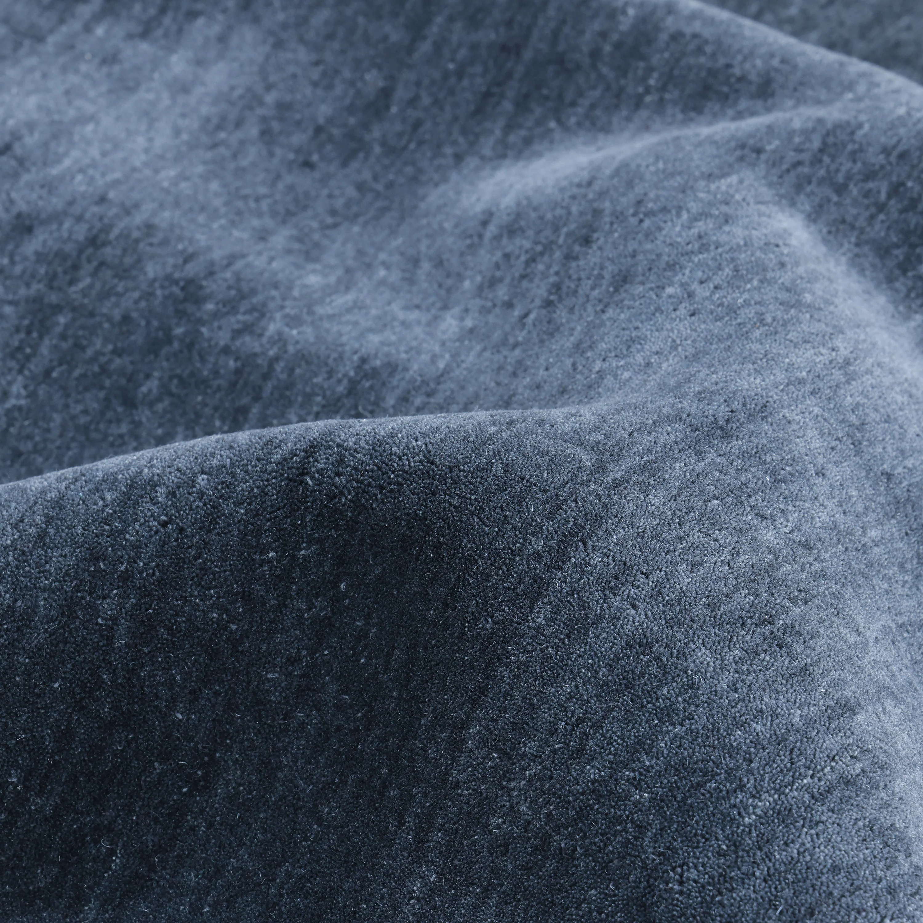 Blue Solid Wool Rug - 8' x 10' - Image 3