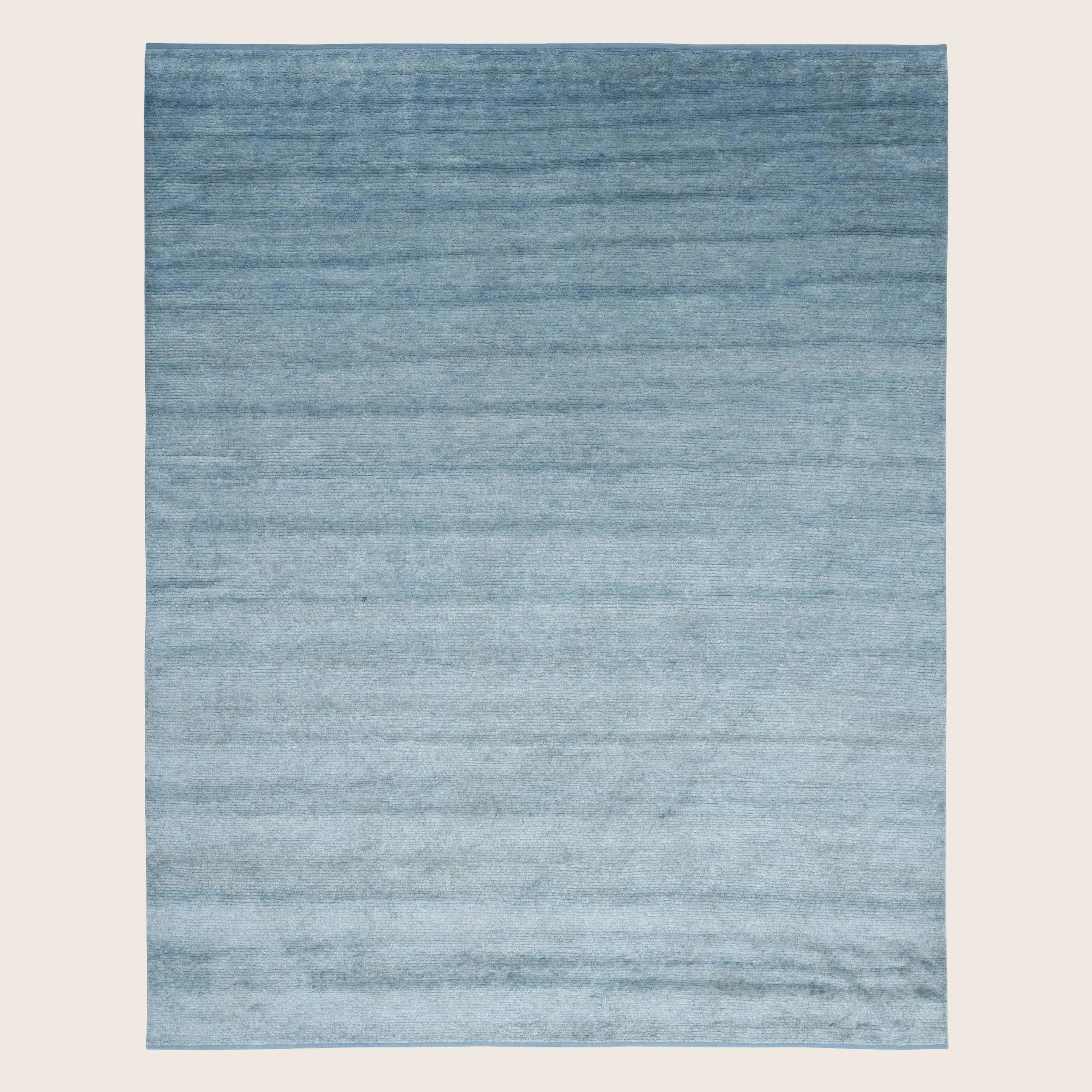 Solid Wool Silk Blend Rug - 10' x 14'