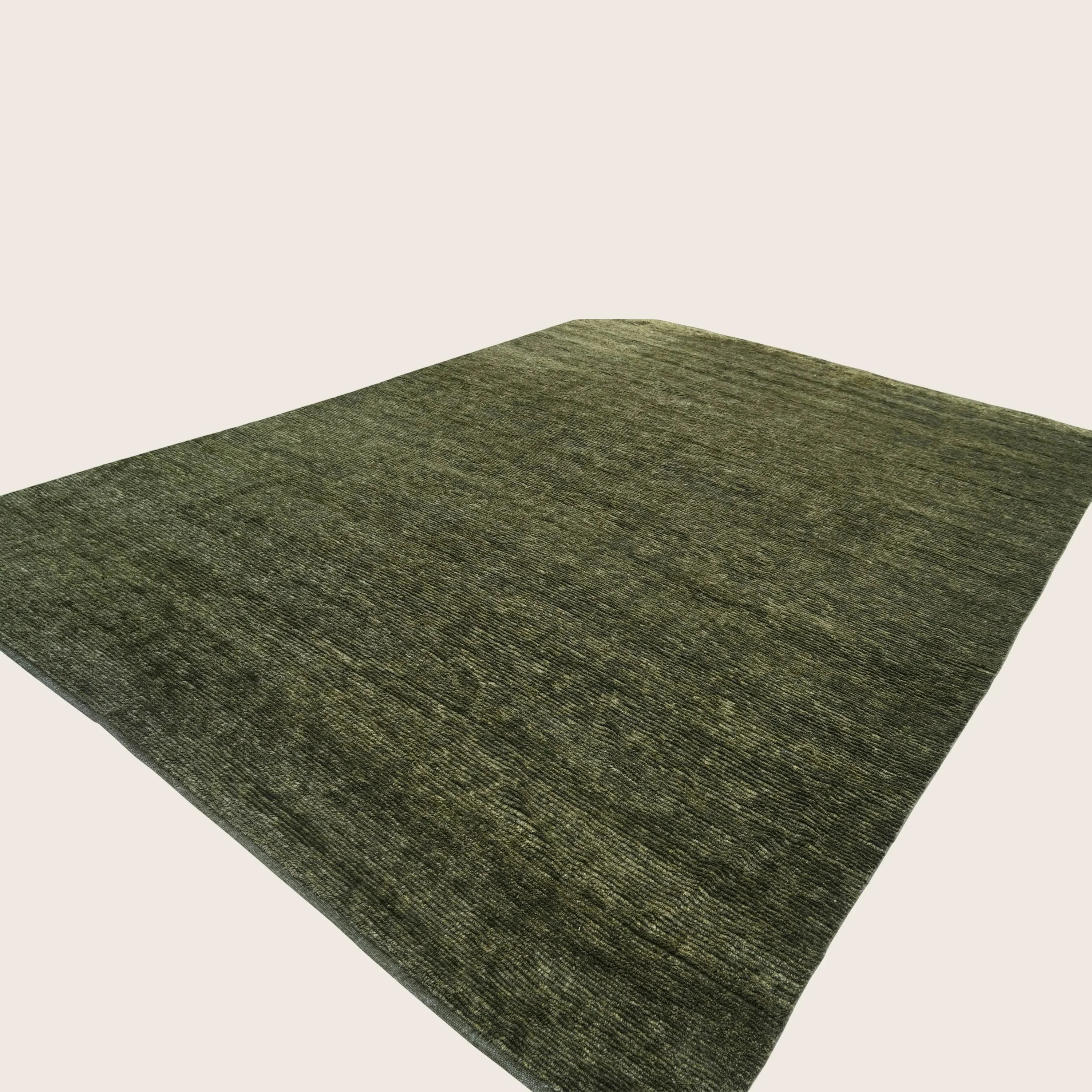 Solid Wool Silk Blend Rug - 10' x 14' - Image 4