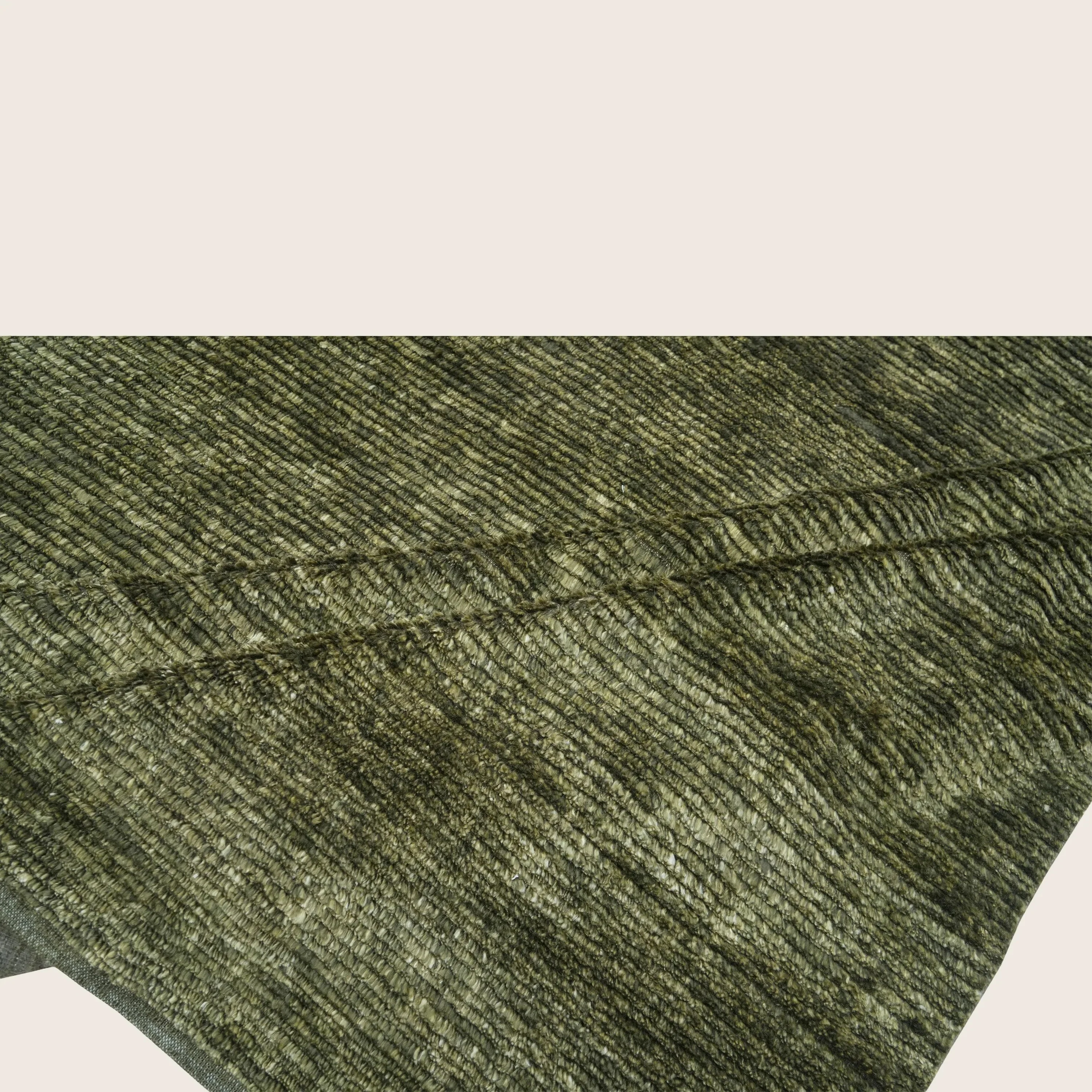 Solid Wool Silk Blend Rug - 10' x 14' - Image 5