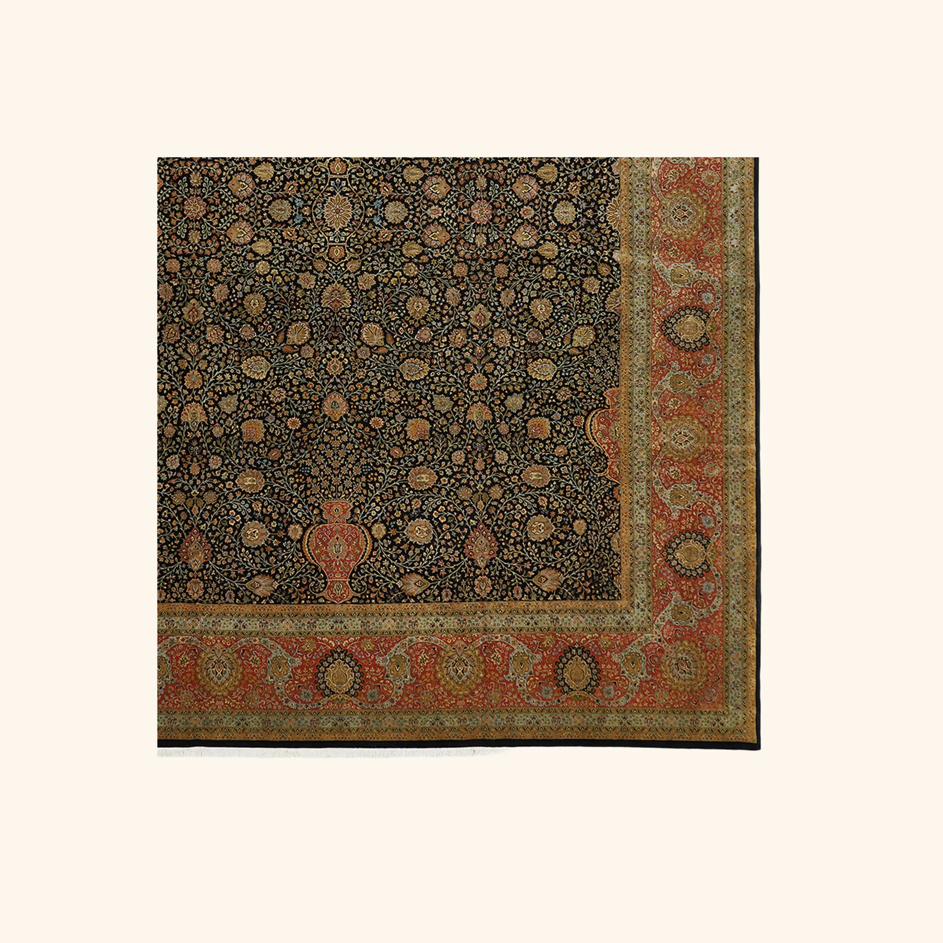 Blue Traditional Wool Rug - 12'2" x 15'4" - Image 3