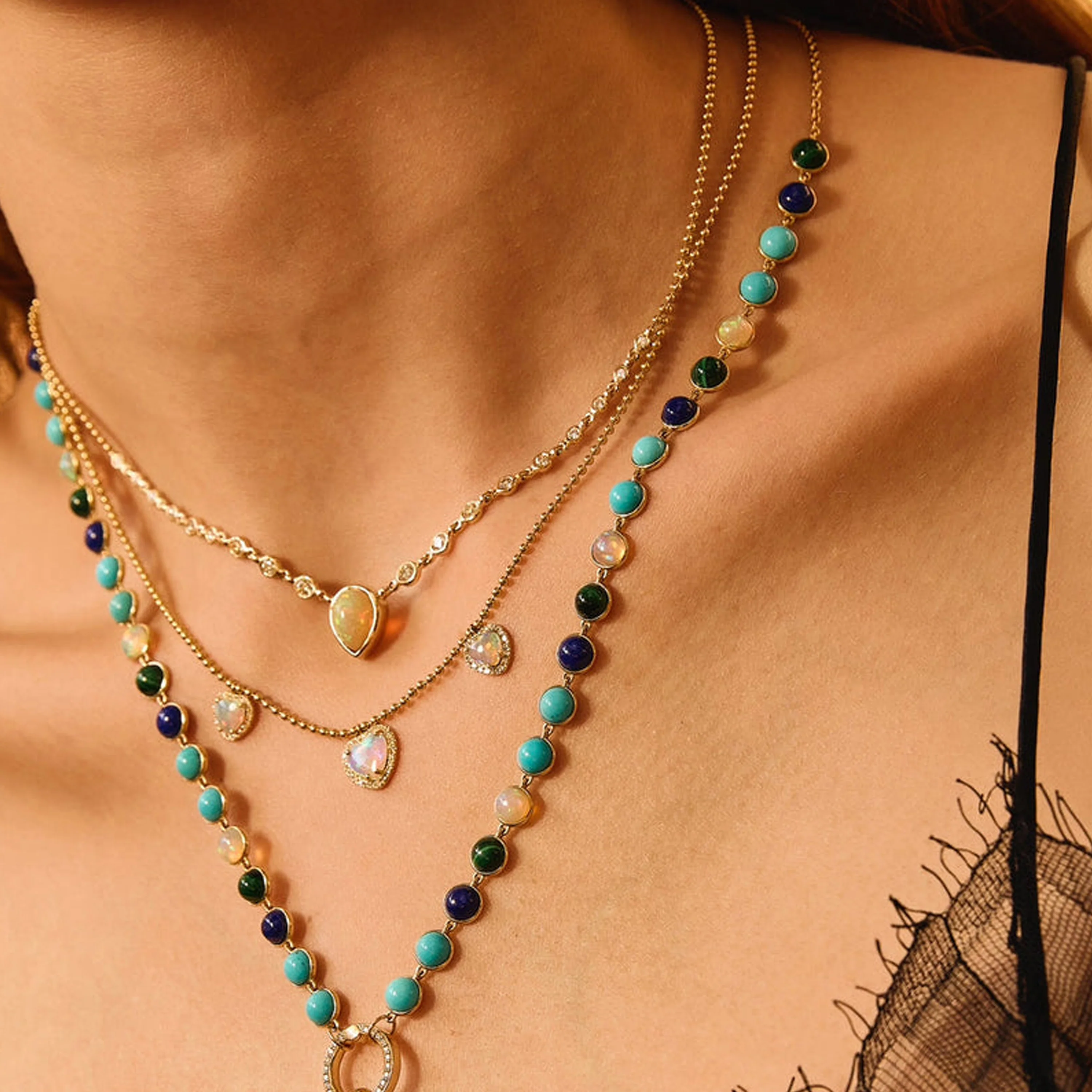 Sweet Hearts Opal Necklace - Image 2