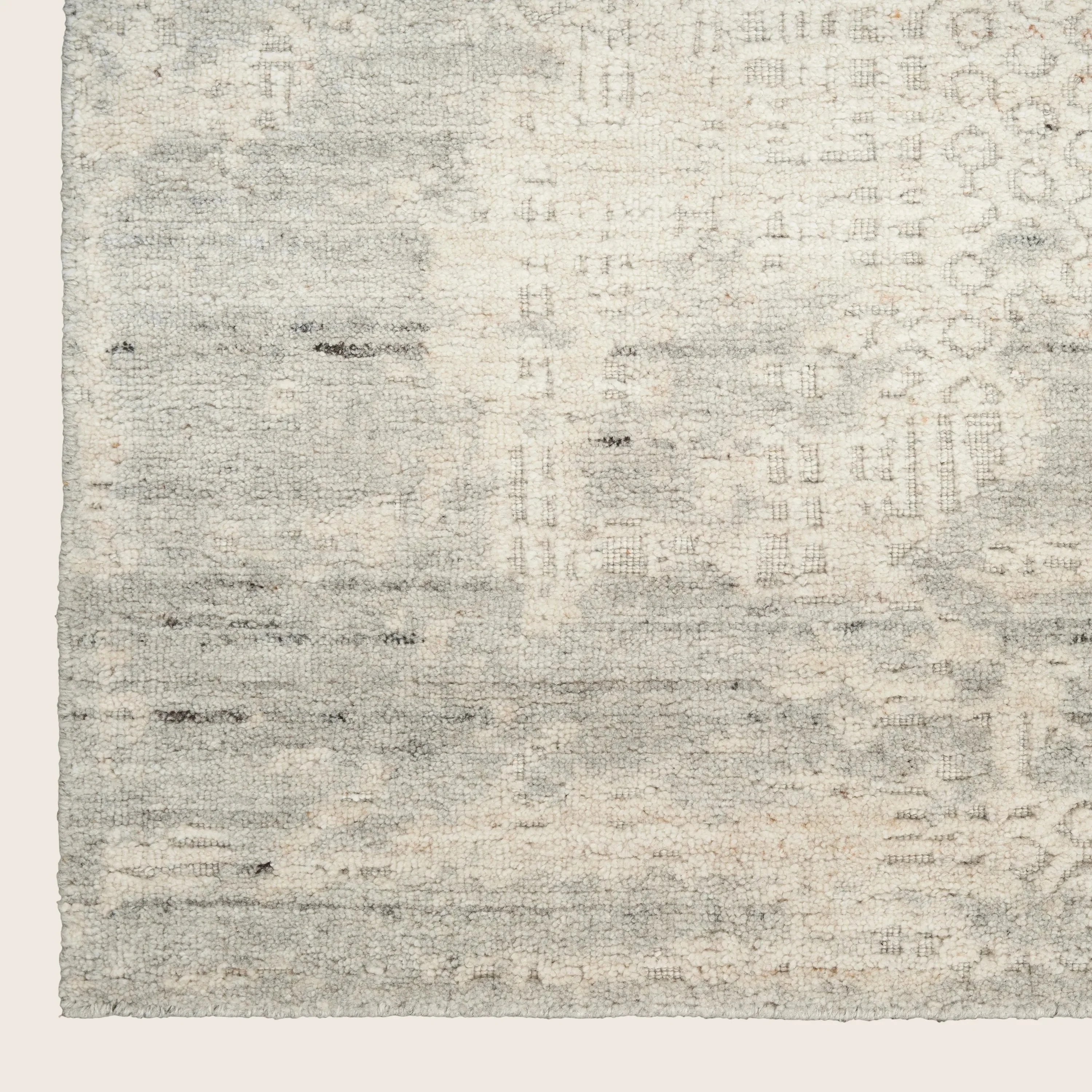 Ivory Grey Essentials Contemporary Wool Blend Rug - Image 6