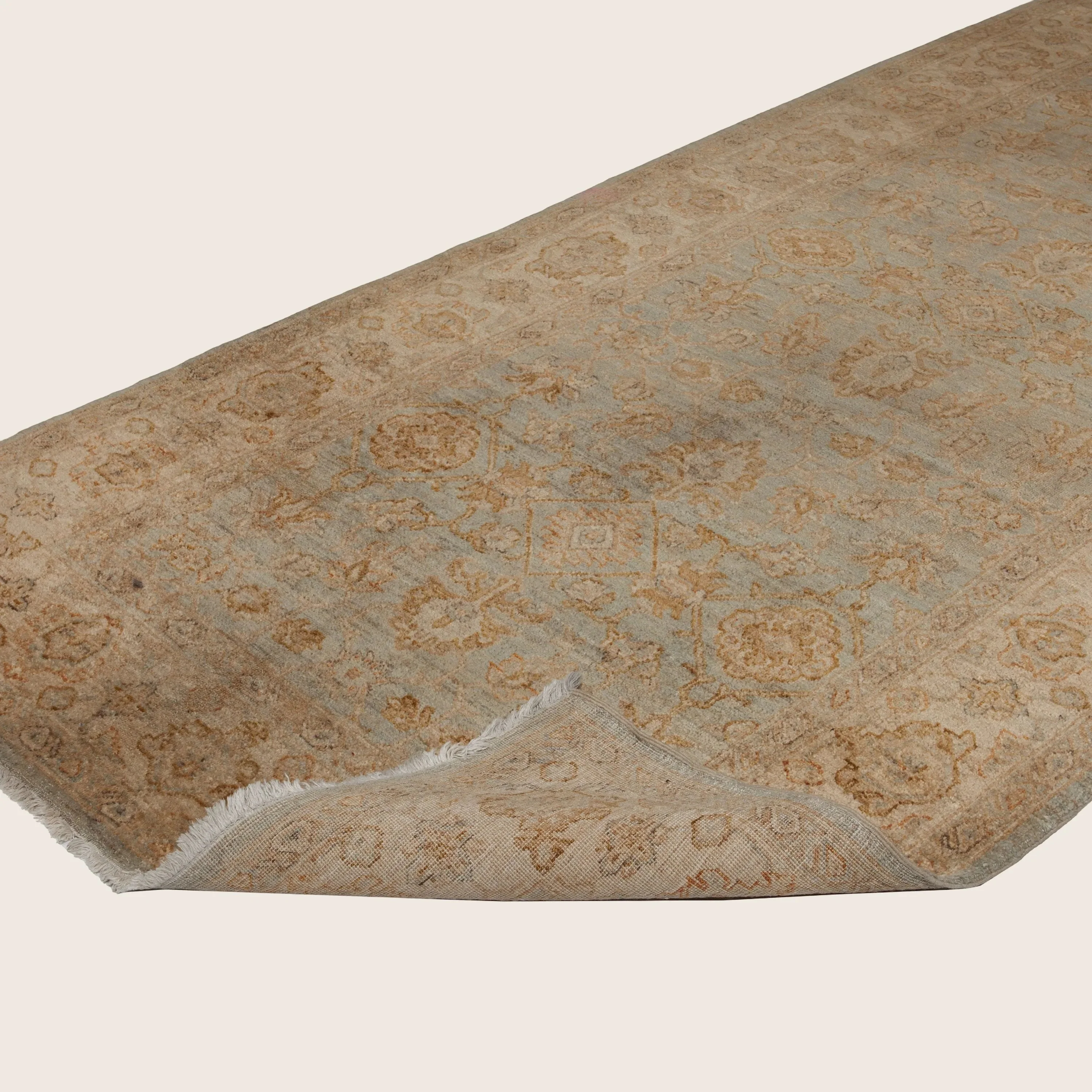 Blue Traditional Wool Runner - 5'1" x 18'7" - Image 4