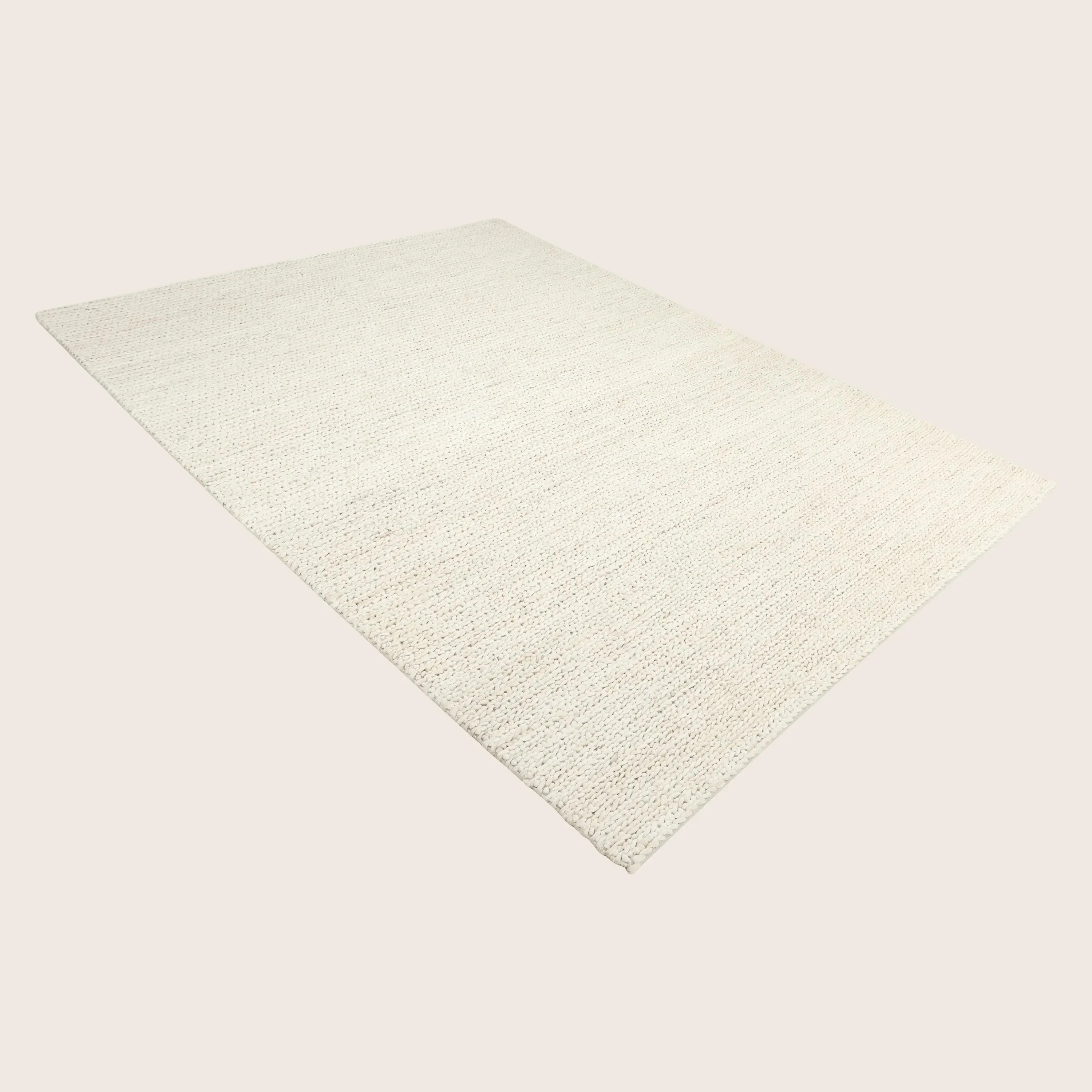 Ivory Textured Jute Cotton Blend Rug - Image 8