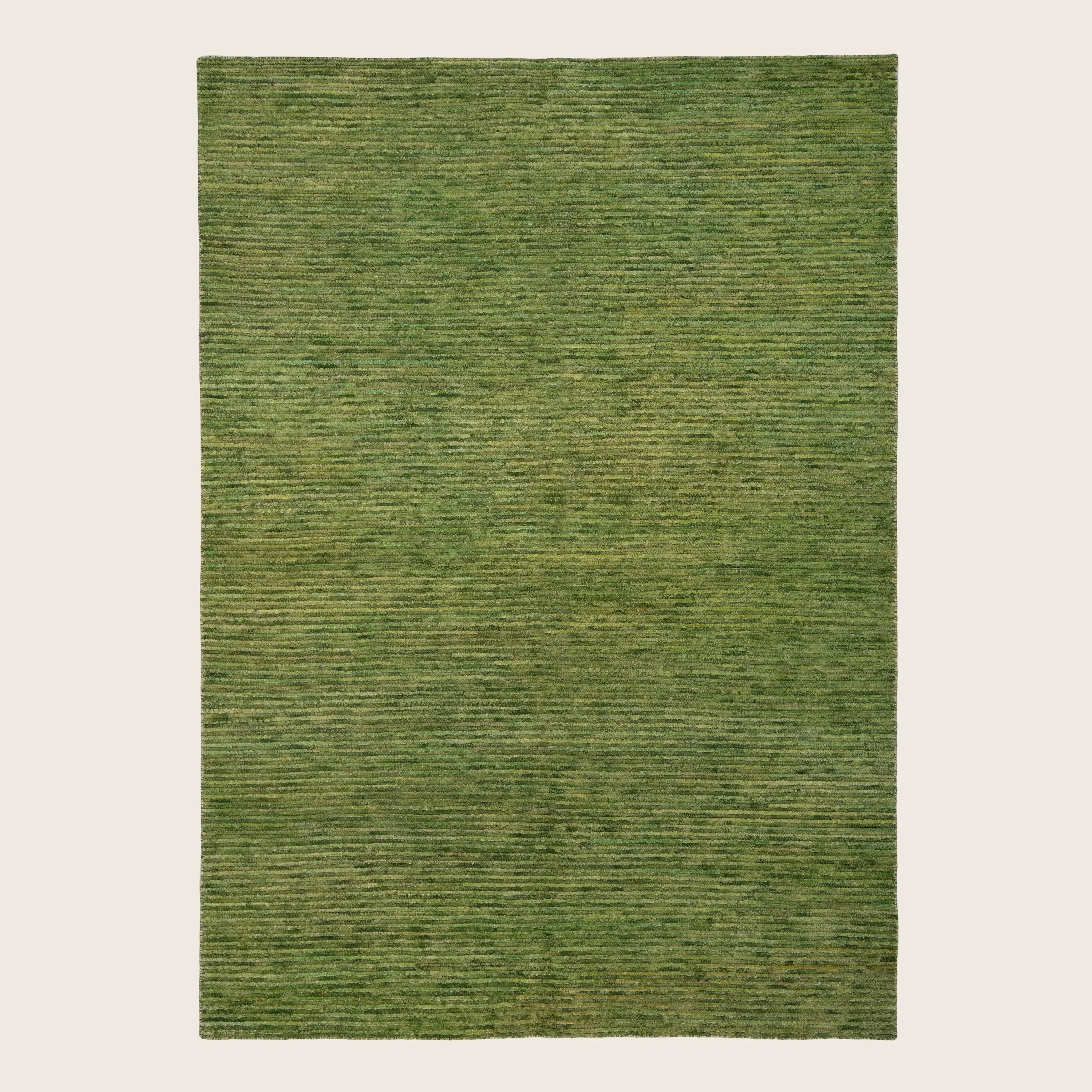 Textured Wool Silk Blend Rug - 6' x 9'