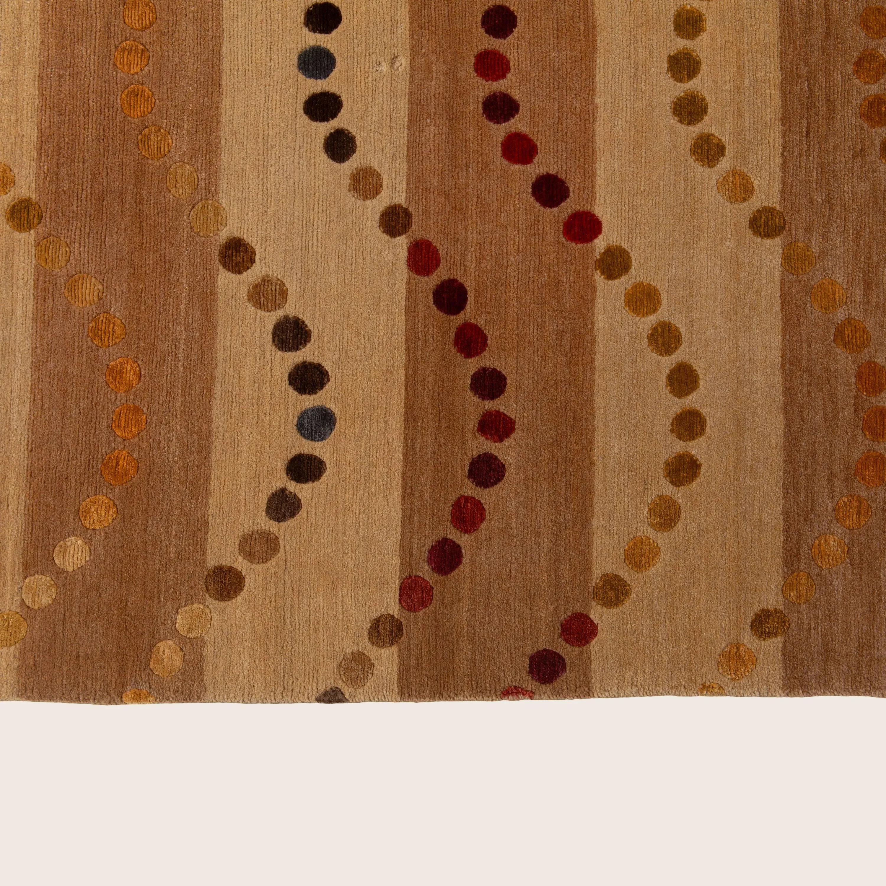 Brown Modern Tibetan Wool Silk Blend Rug - 9'7" X 13'2" - Image 6