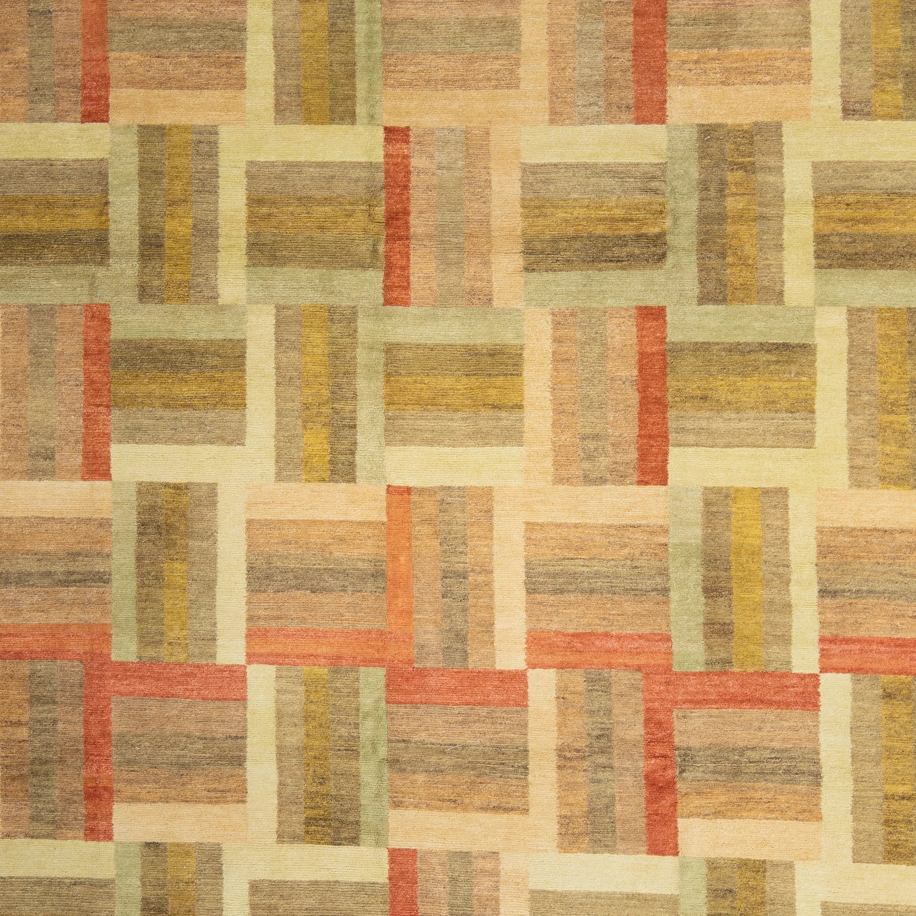 Multicolored Tibetan Contemporary Wool Rug - 8'1" x 10'1" - Image 2