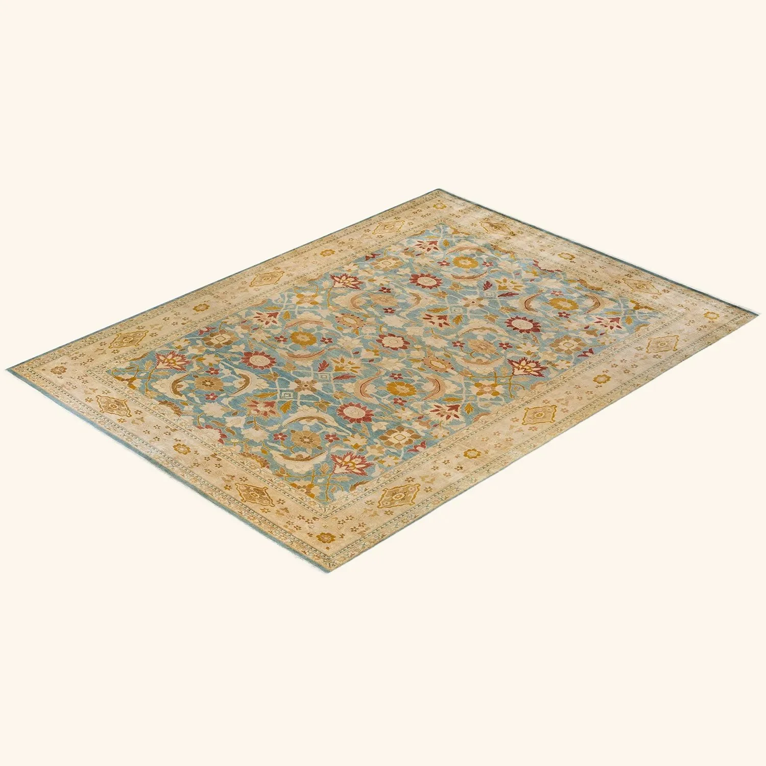 Blue Traditional Wool Rug - 10'3" x 13'1 - Image 3
