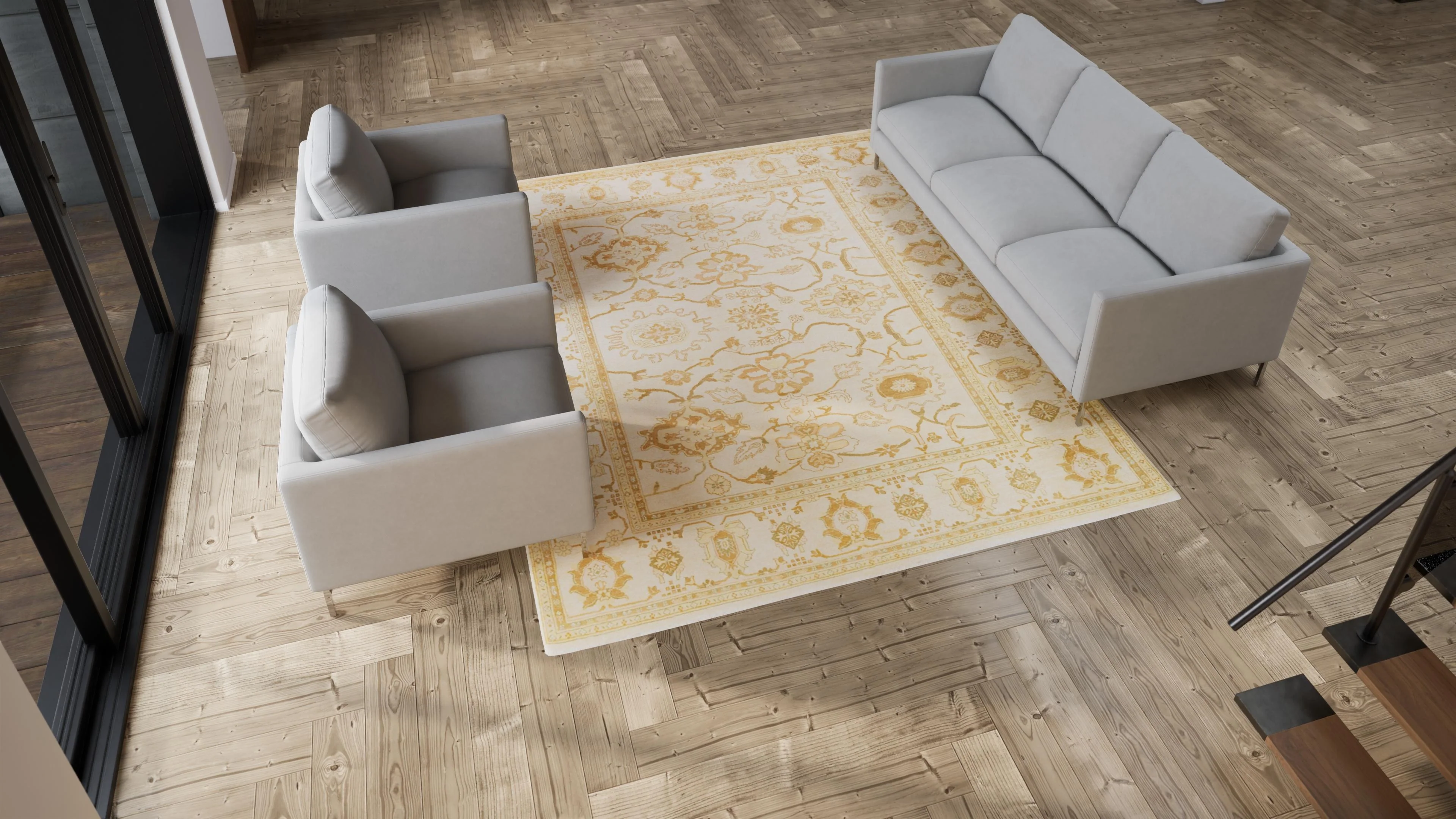Ivory Traditional Wool Rug - 8' x 10' - Image 6