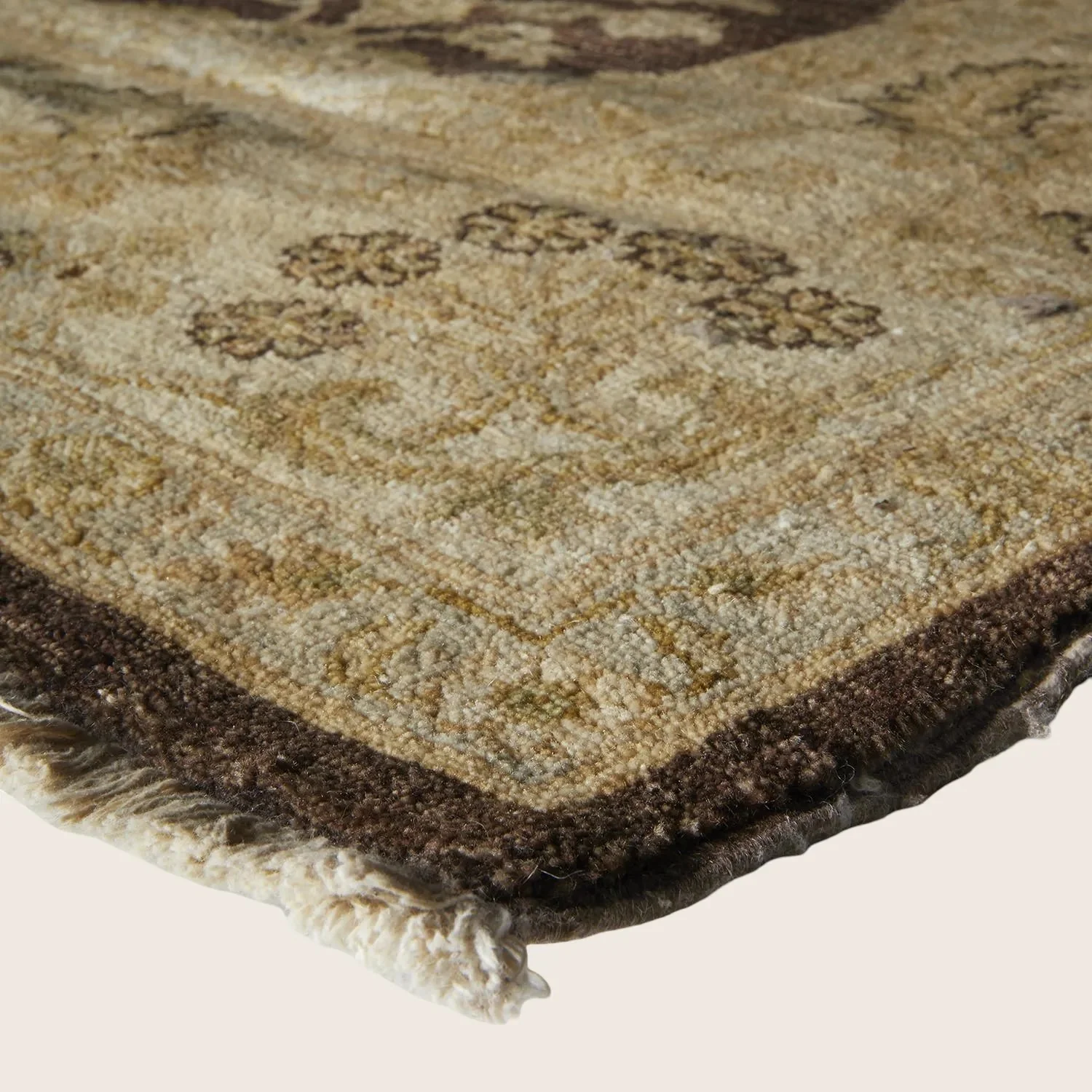 Brown Traditional Wool Runner - 6'1" x 17'9" - Image 3