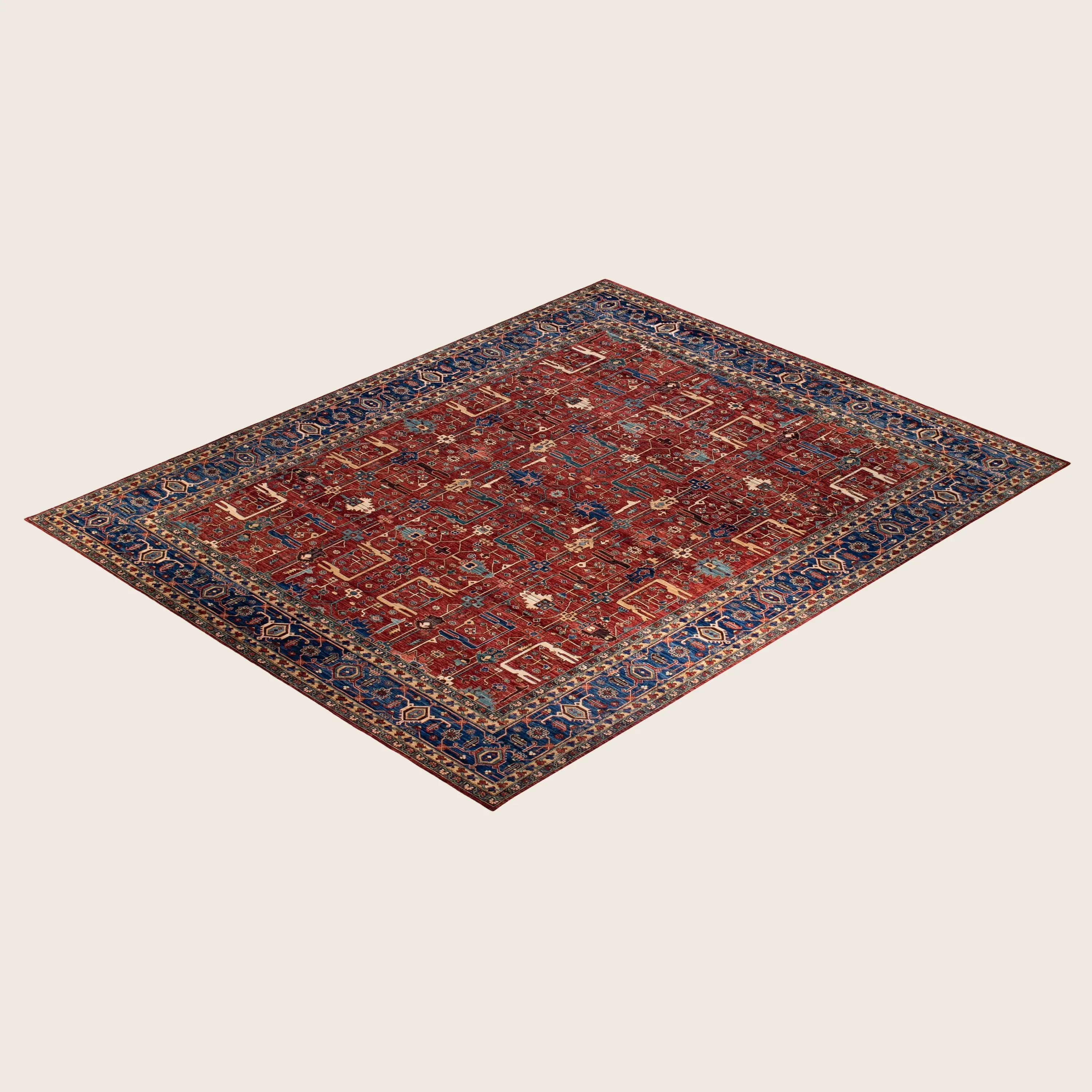 Red Traditional Serapi Wool Rug - 11'11" x 15'1" - Image 8
